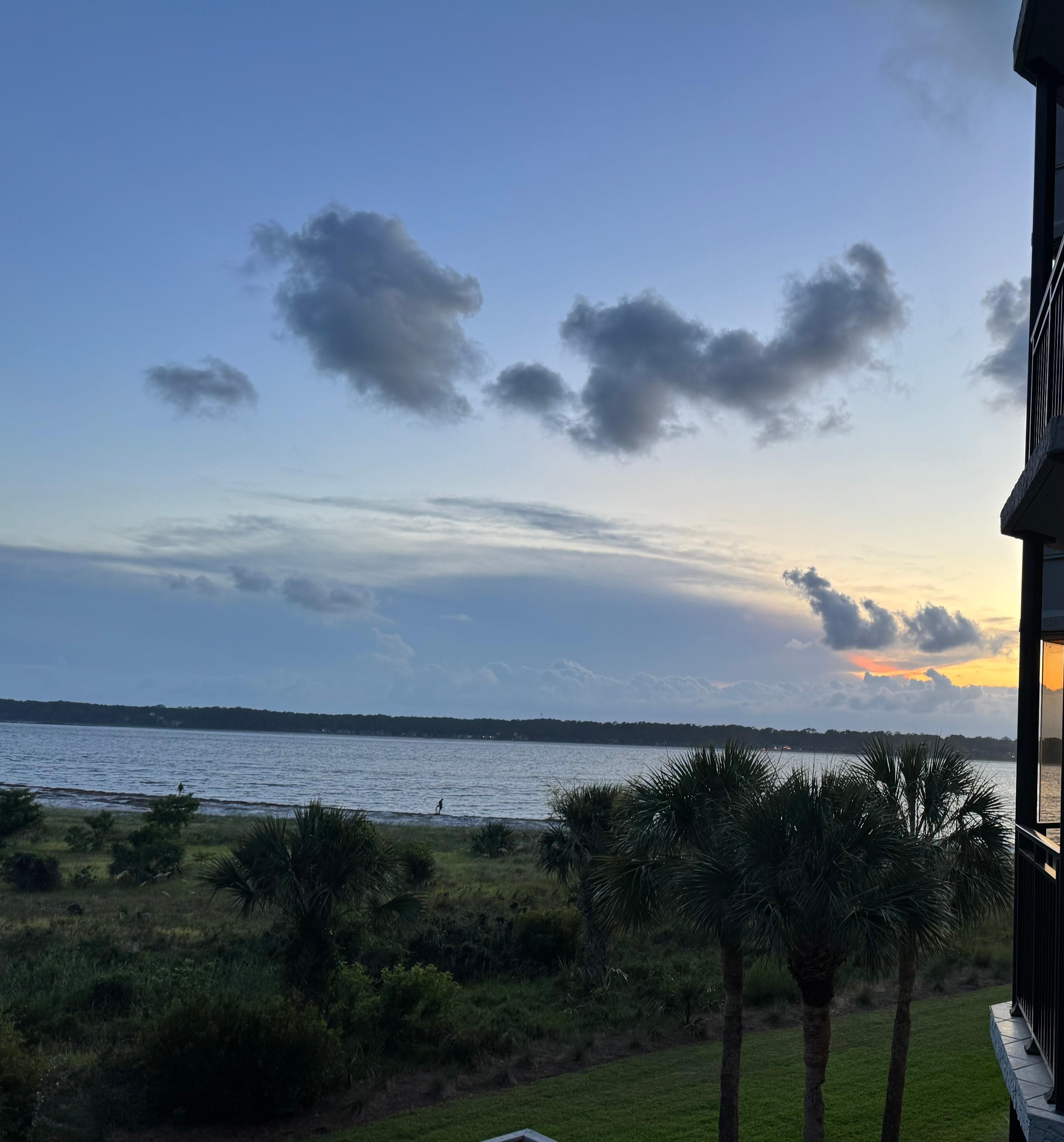 From balcony 