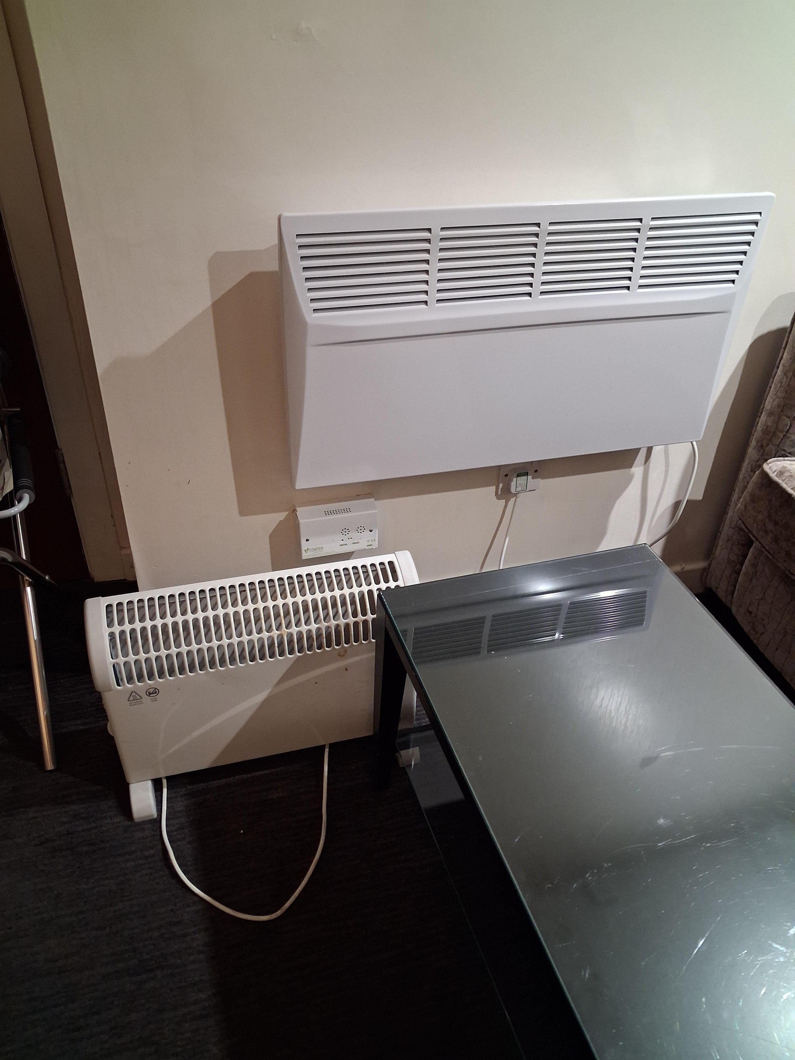Portable heater as heating in room not working and was freezing cold