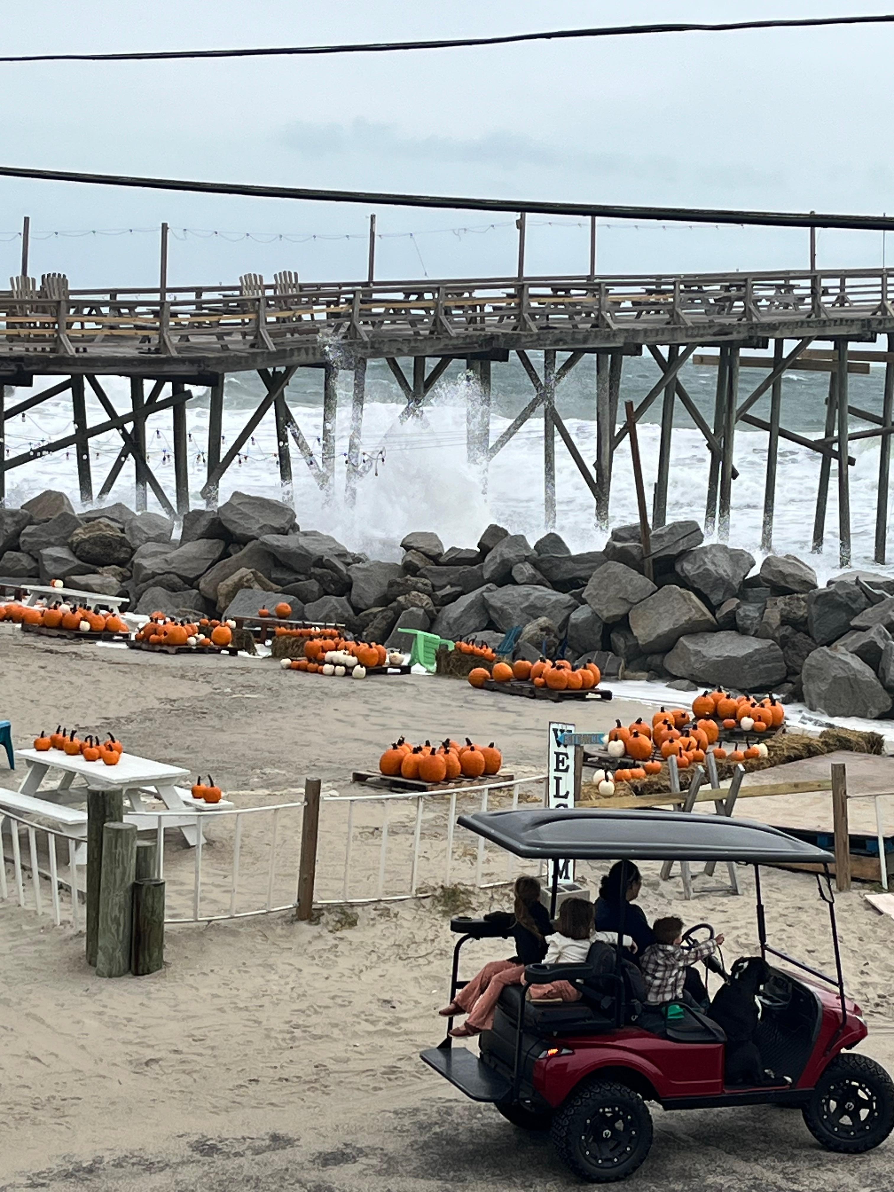 Pumpkin patch at the pier