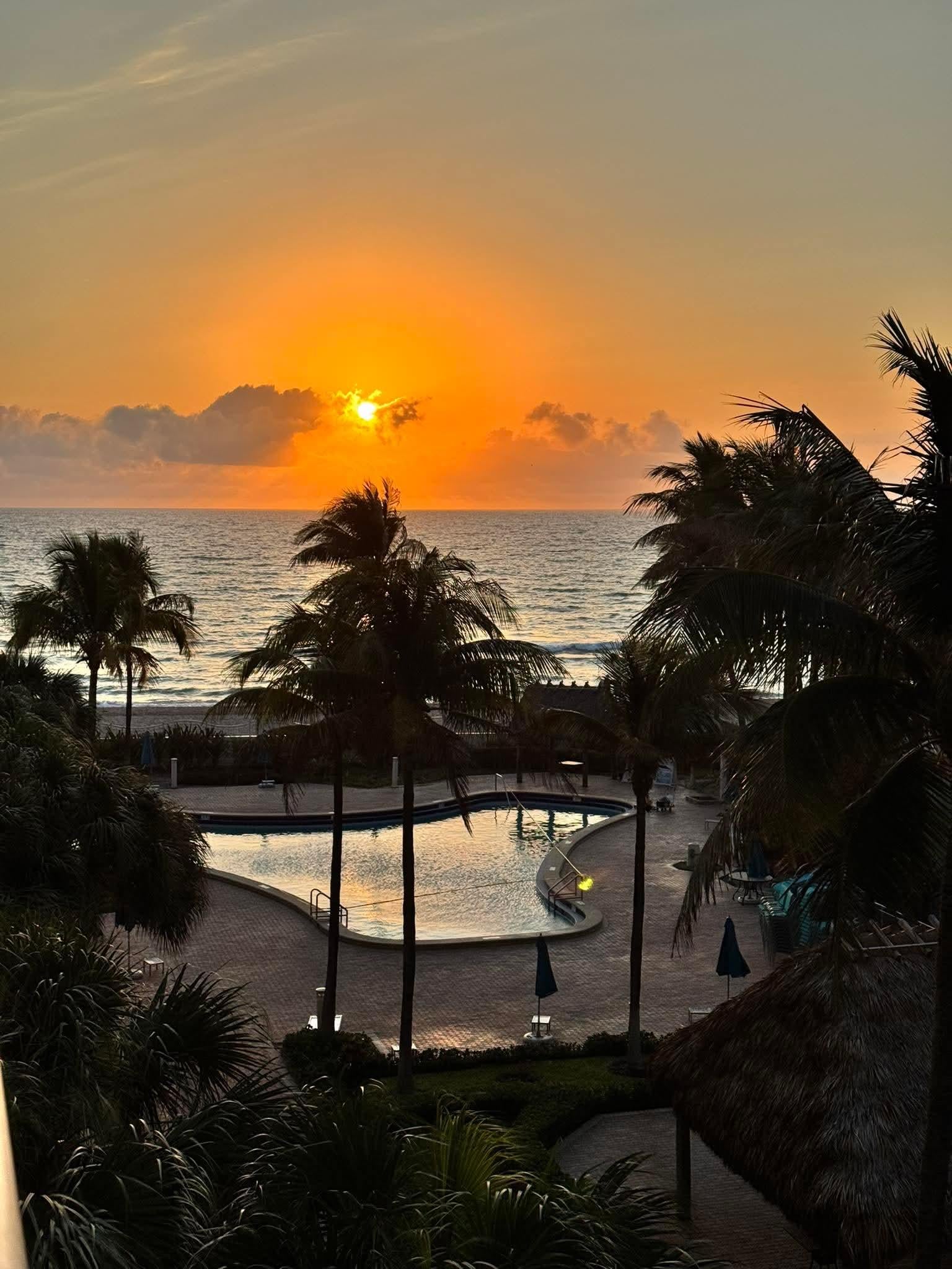 Sunrise from the balcony 