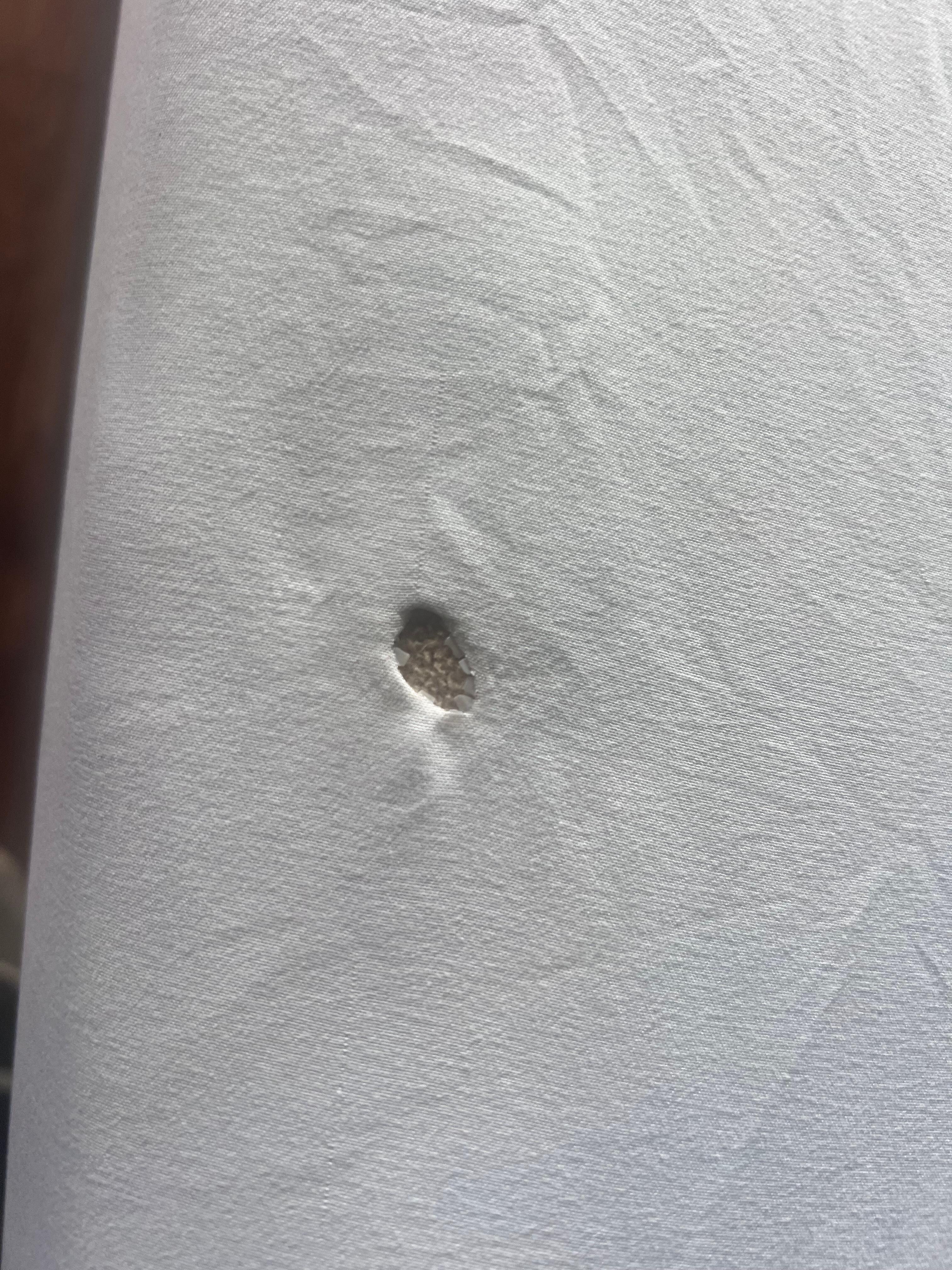 Holes in the sheet 