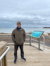 My husband out on Assategue Island.
