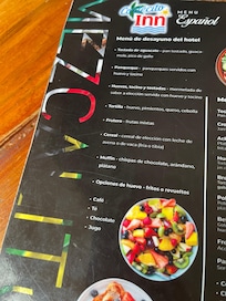 Menu for include breakfast