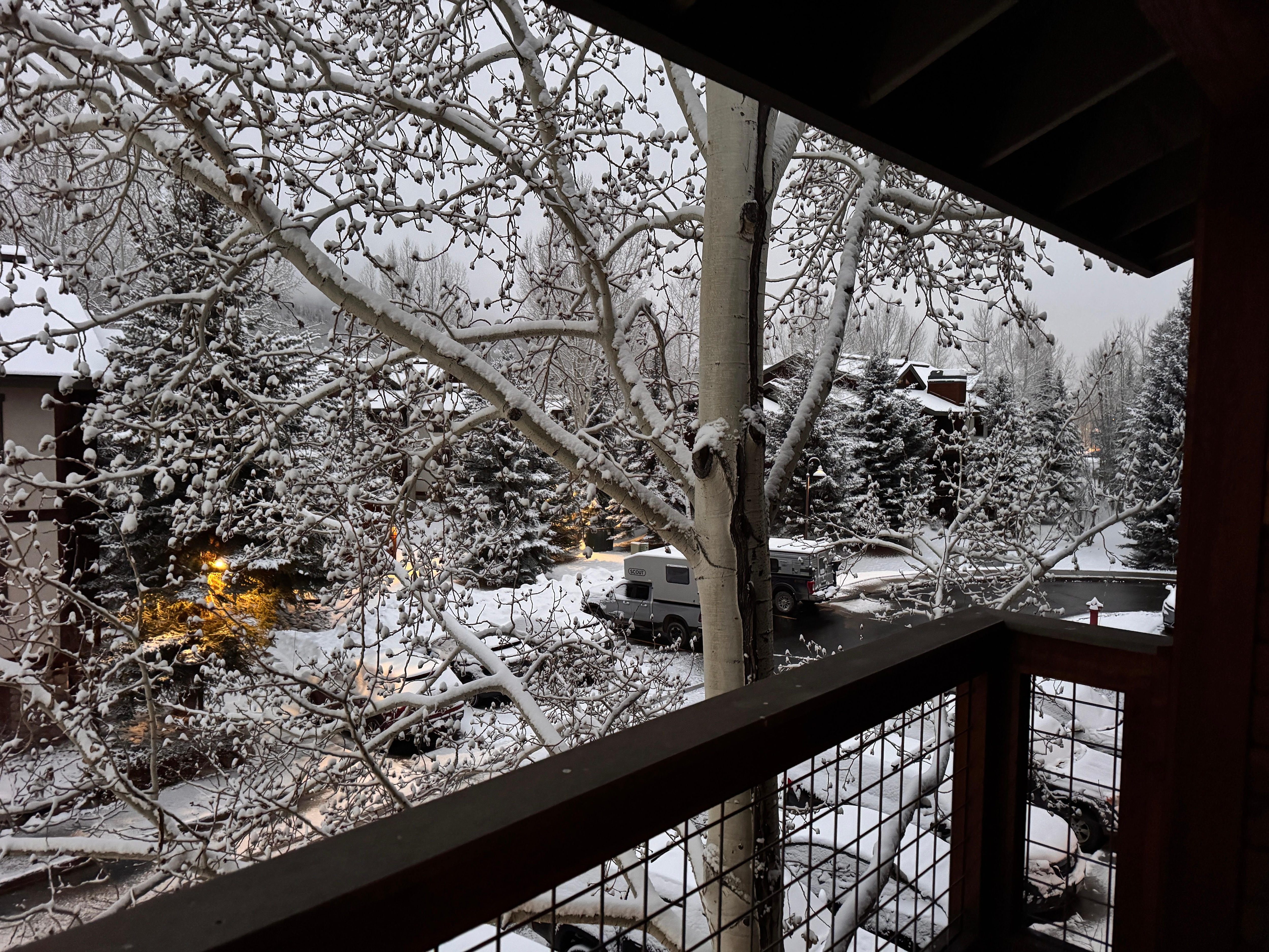 Large balcony with room for 4 chairs (provided!)