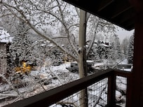 Large balcony with room for 4 chairs (provided!)