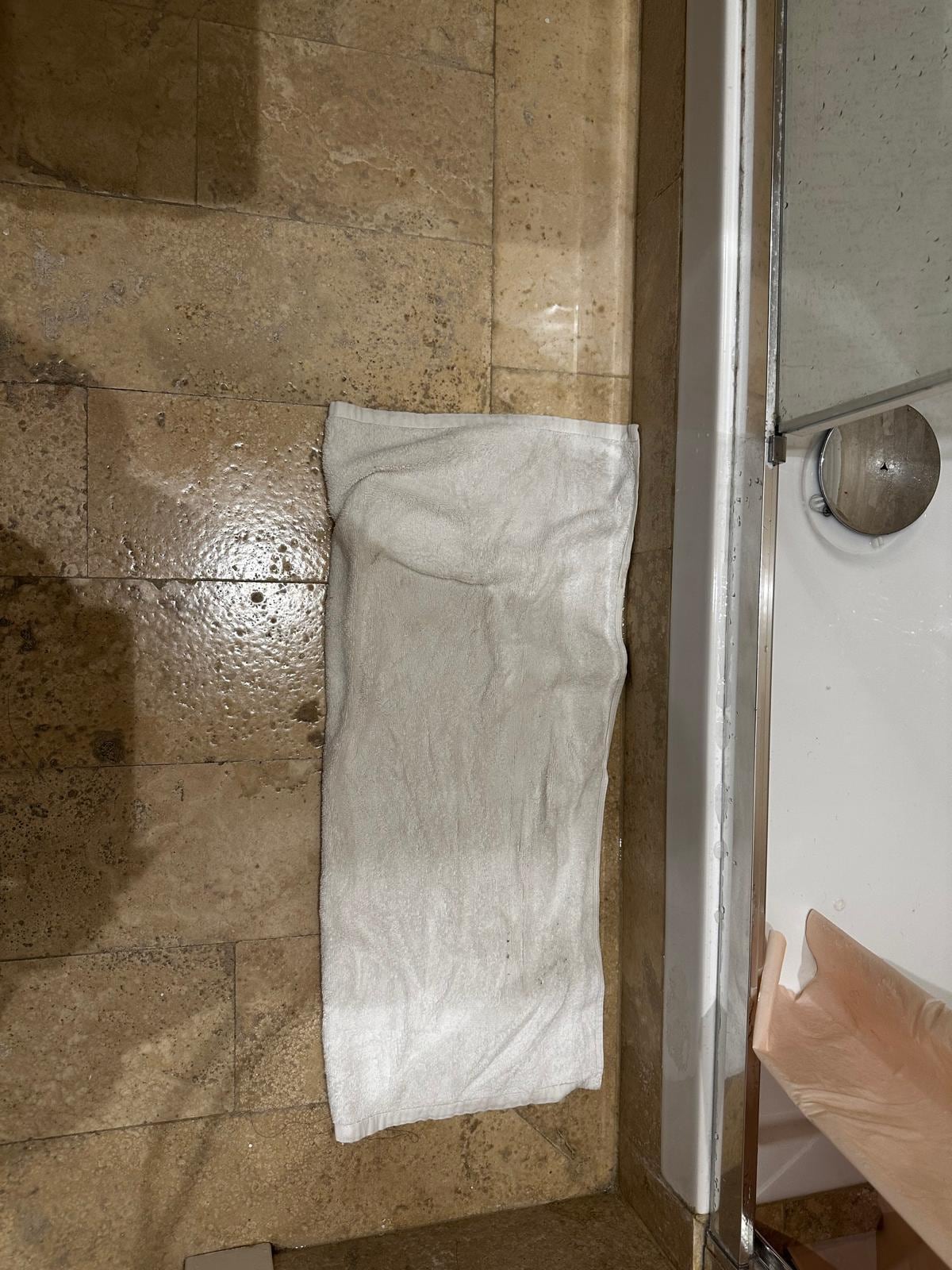 water leaking out from the shower