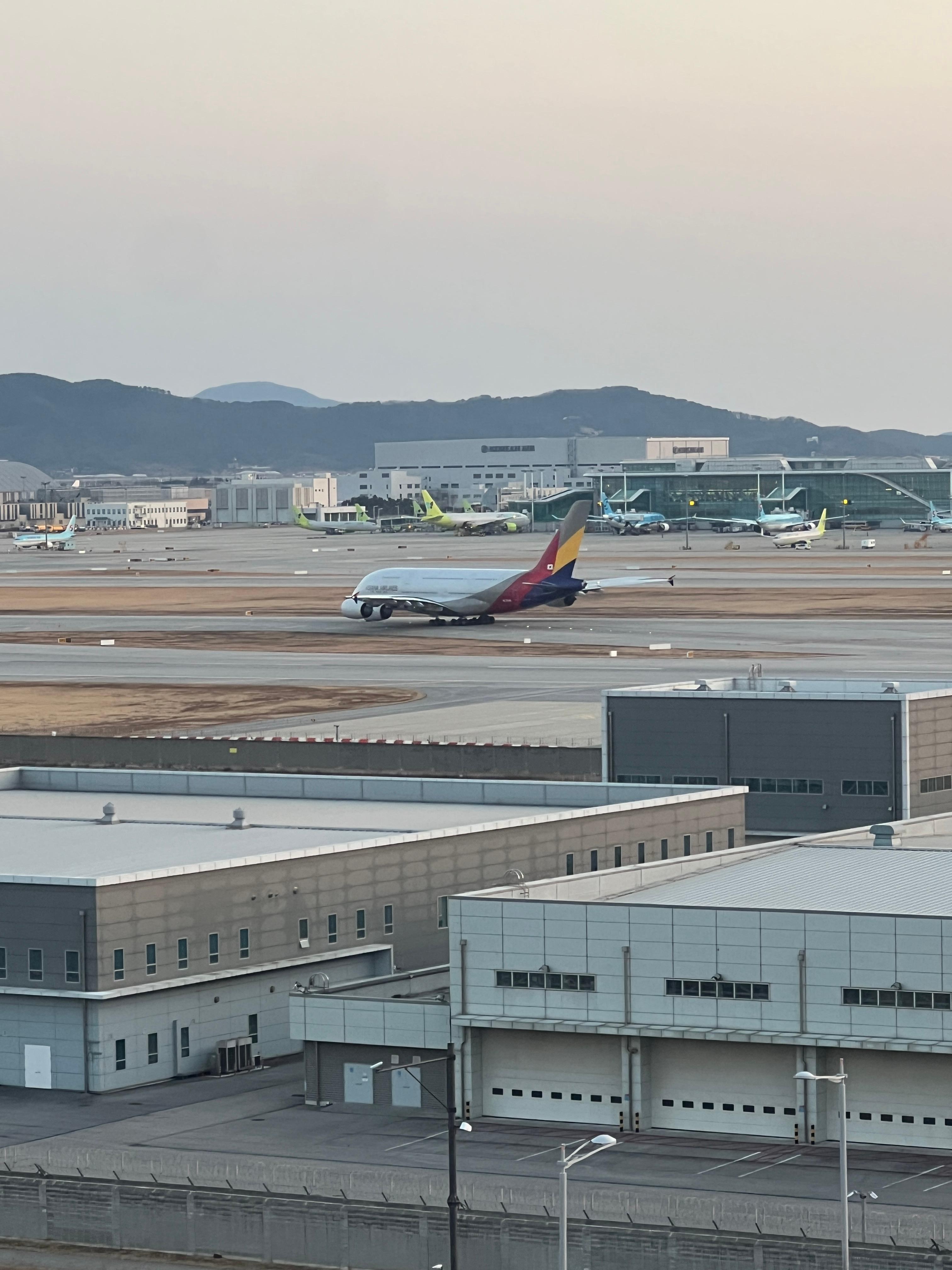 Views from the airport facing rooms