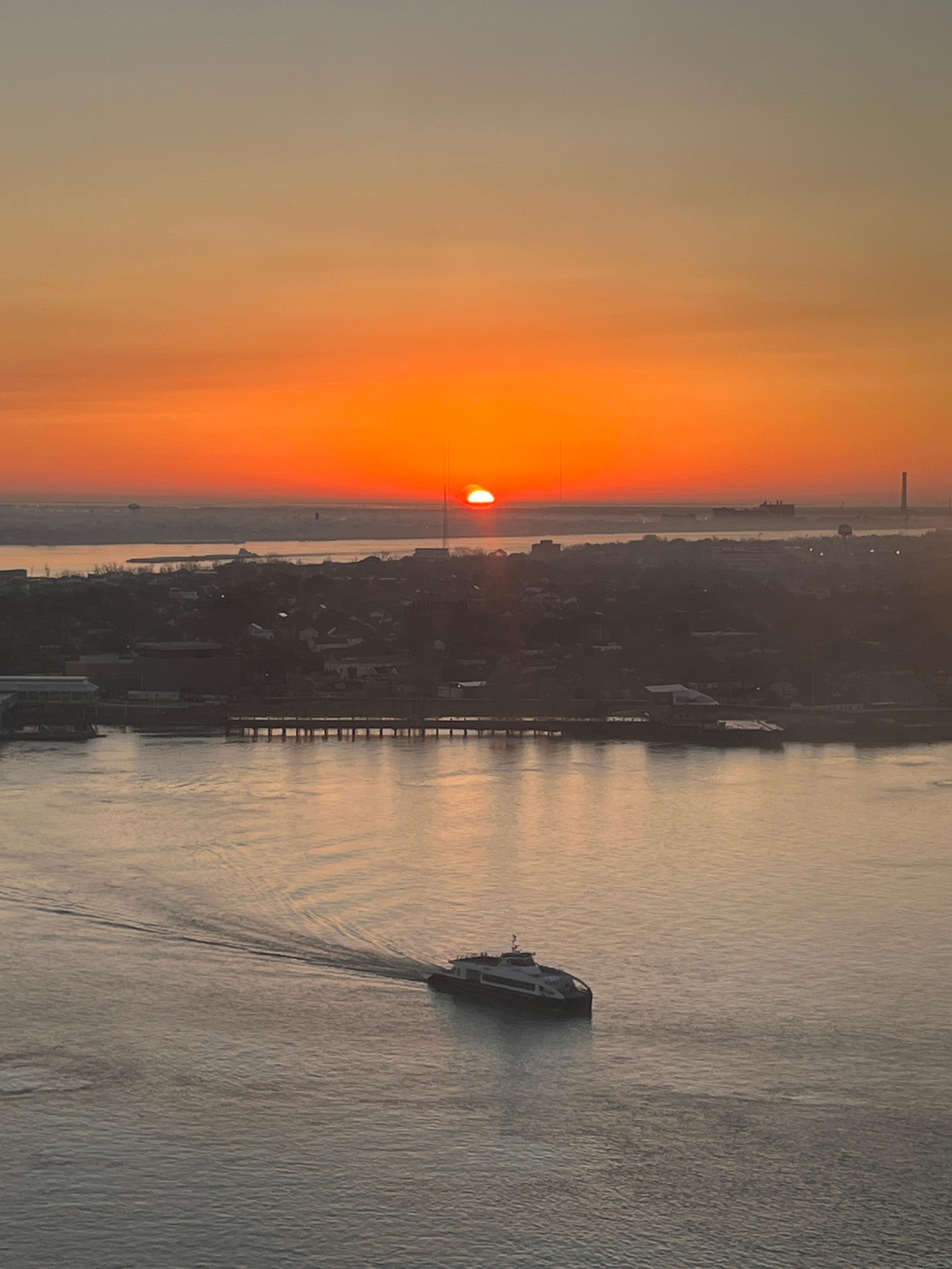 Sunrises from river-view room