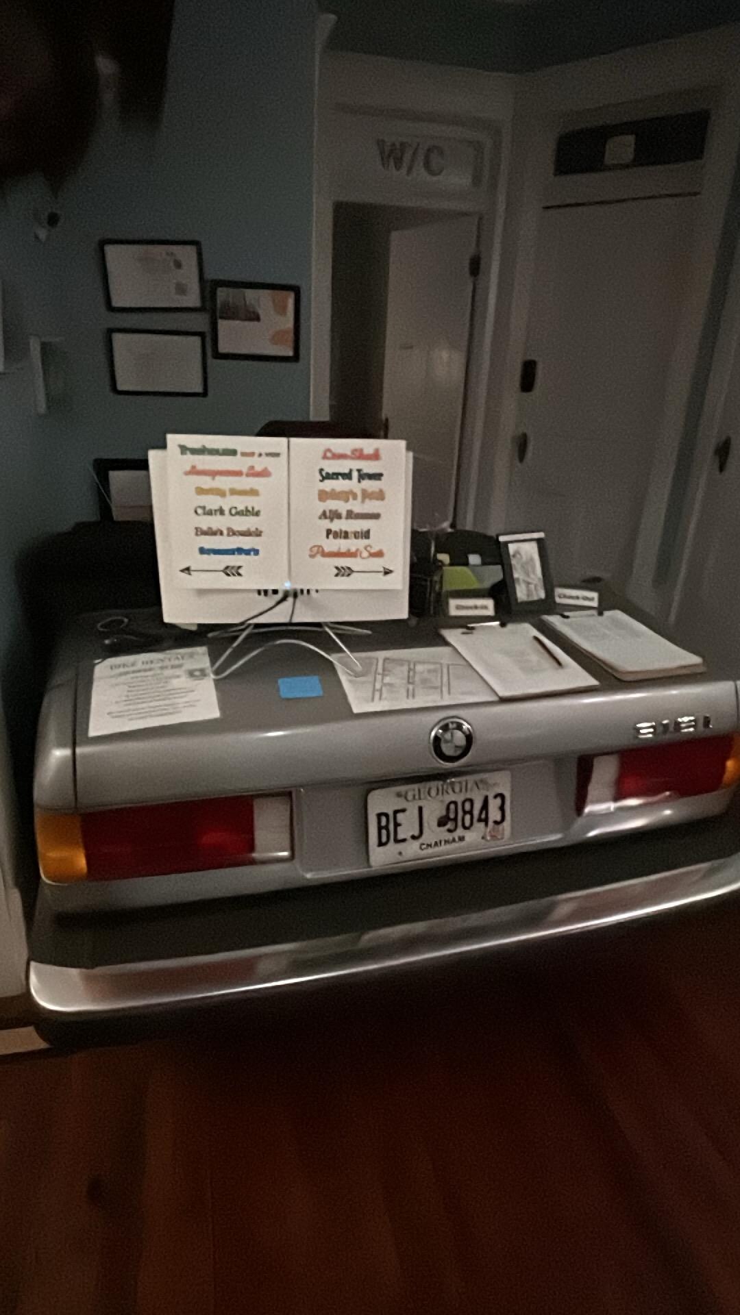 Check-in desk!