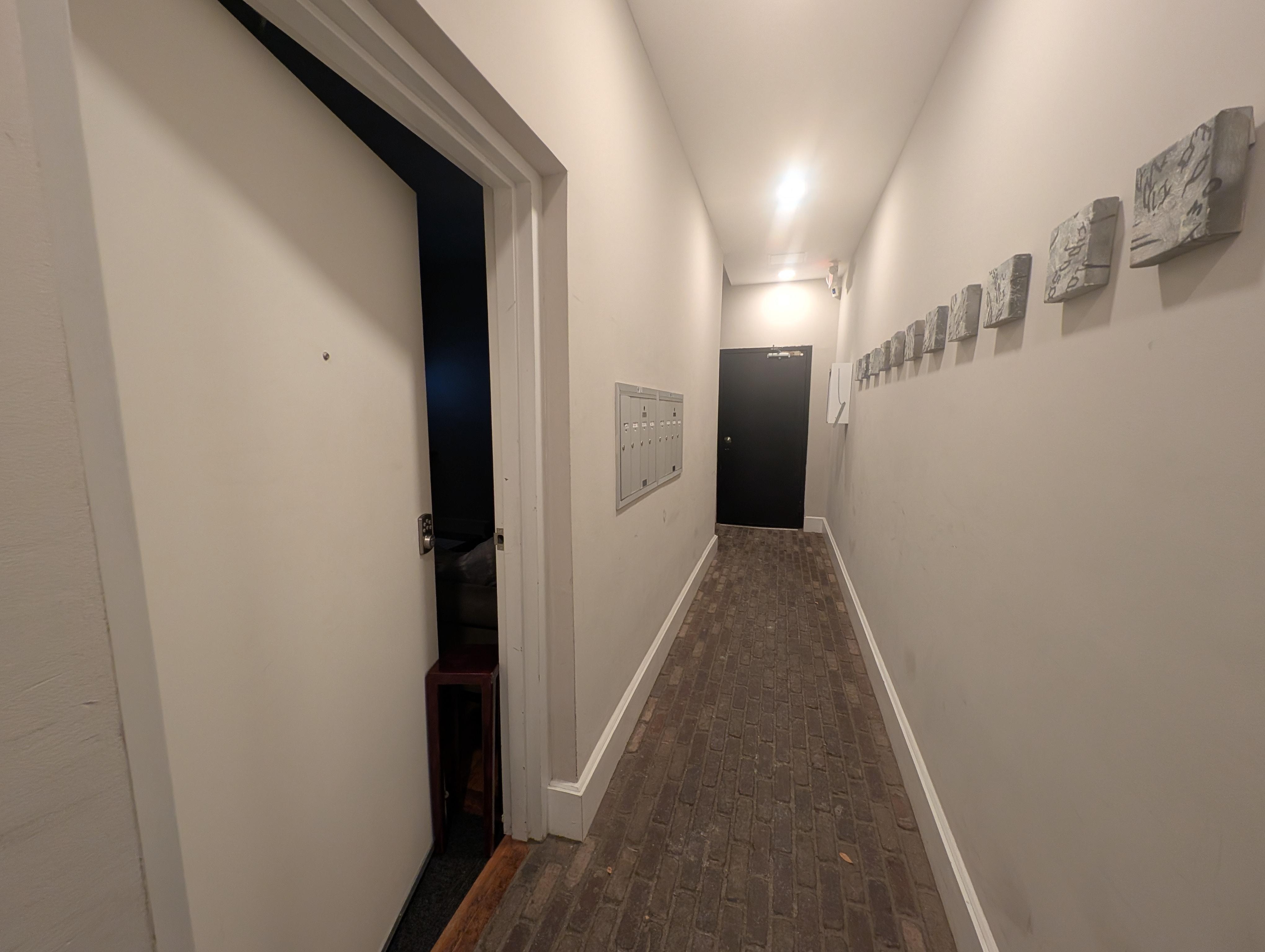 Hallway inside and our unit