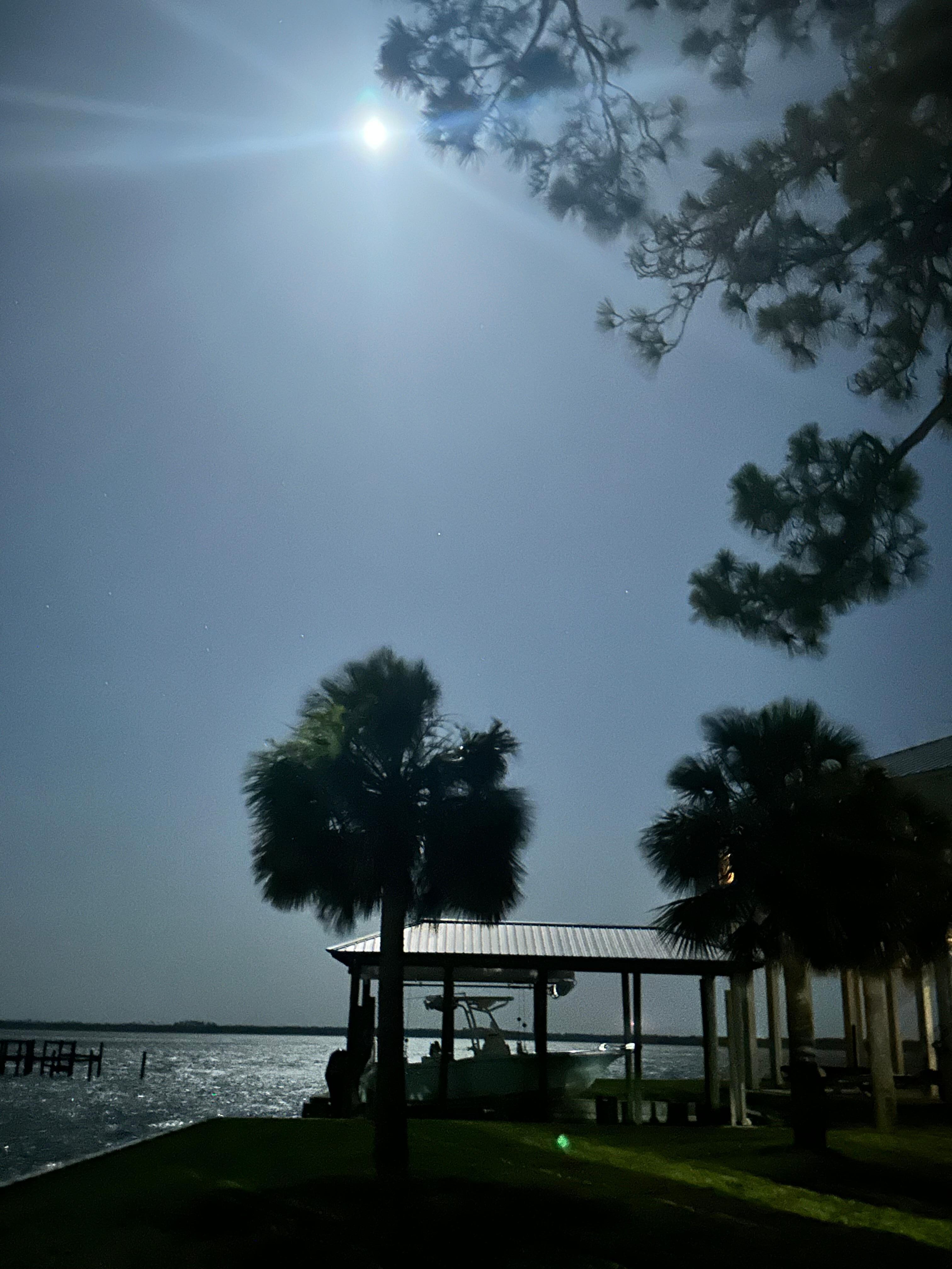 Nice moonlit night on the dock. 