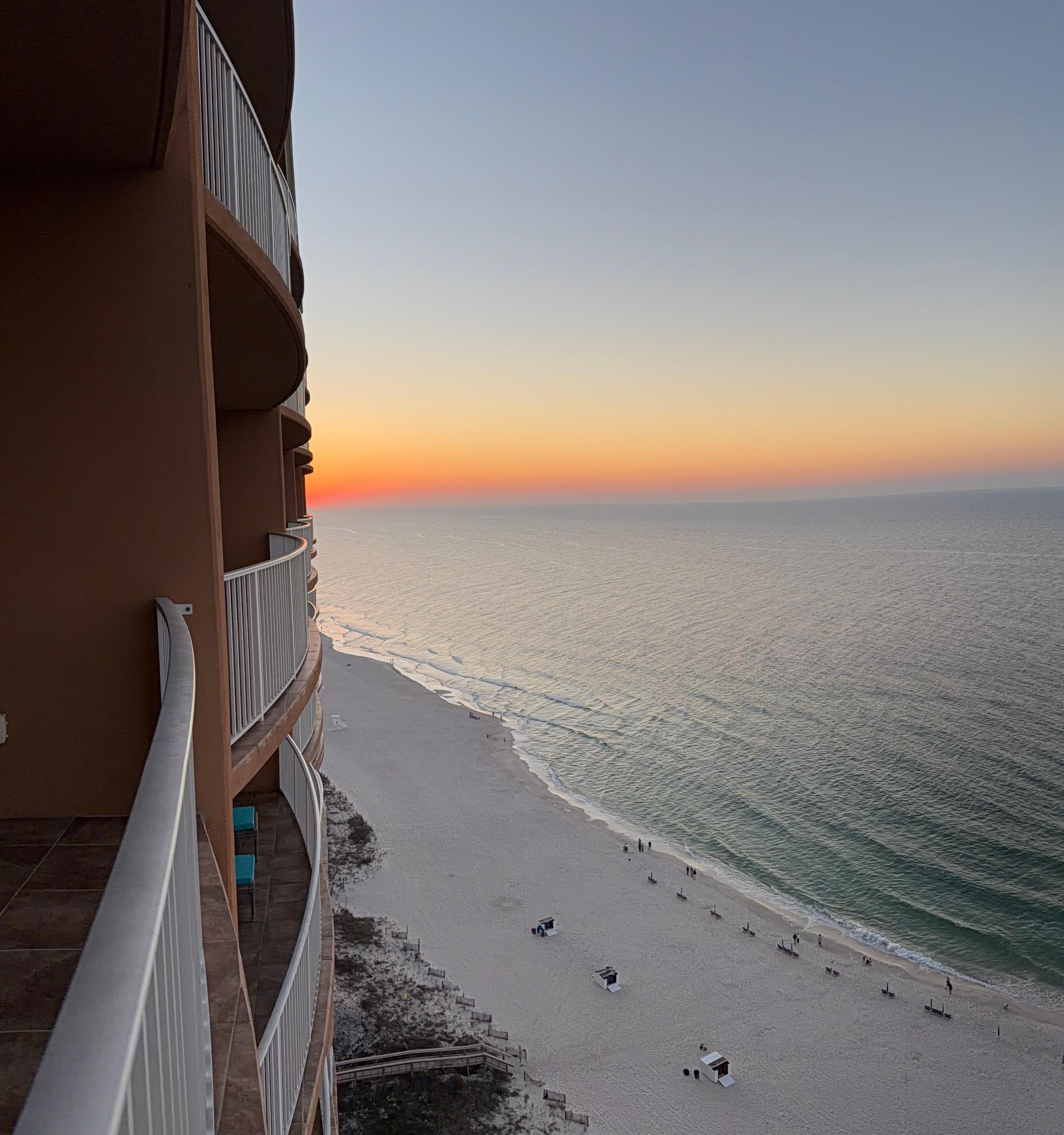 Morning sunrise from balcony 
