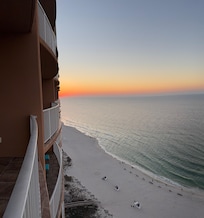 Morning sunrise from balcony