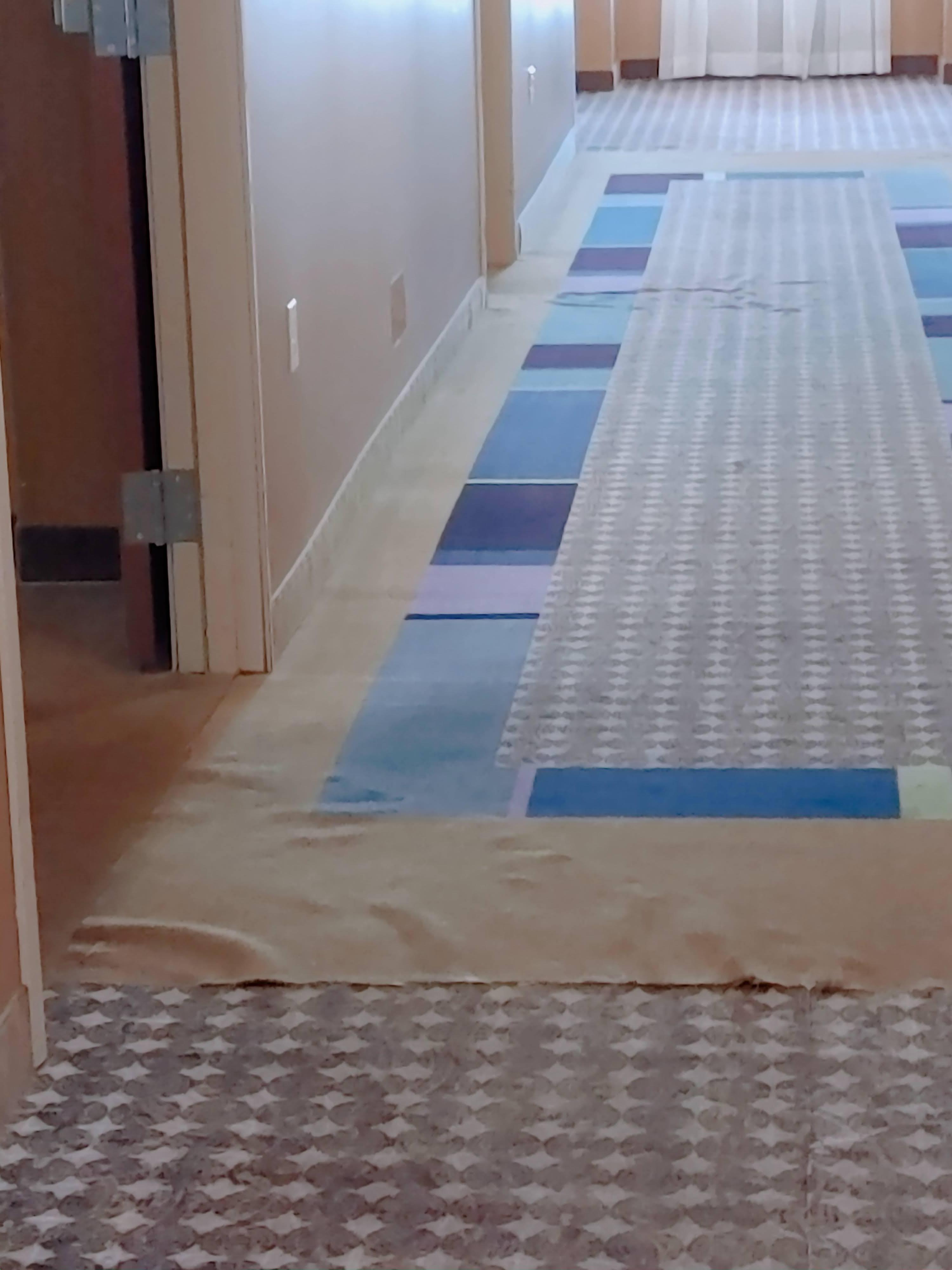 5th floor carpet at end of hallway
