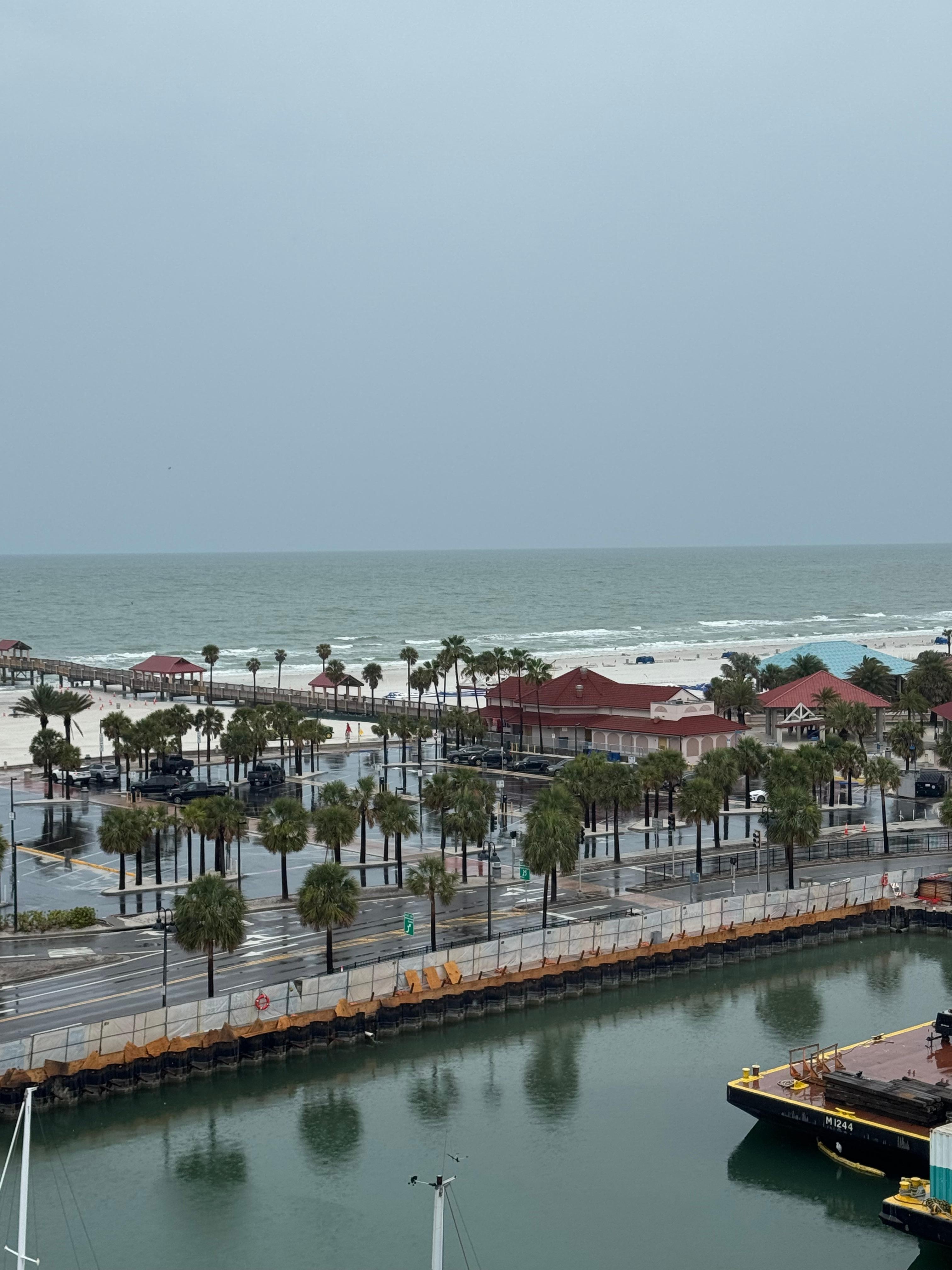 View from junior suite on a cloudy day