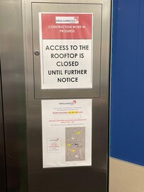No access to the rooftop for the period of our stay.