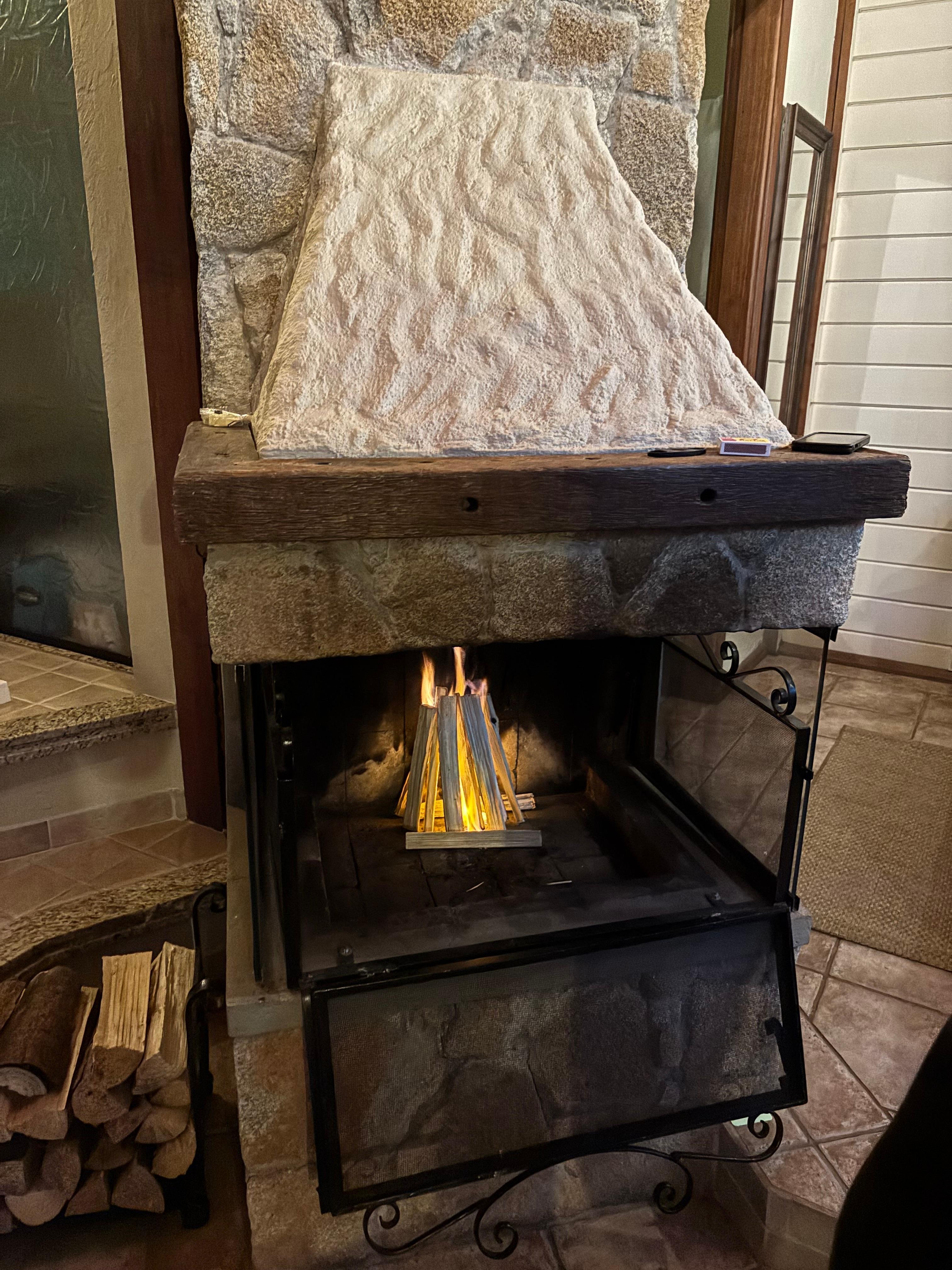 Lareira aconchegante 