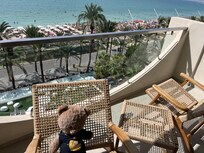 Blick vom Balkon auf die Playa