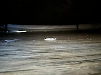 Dirty floor under the bed.