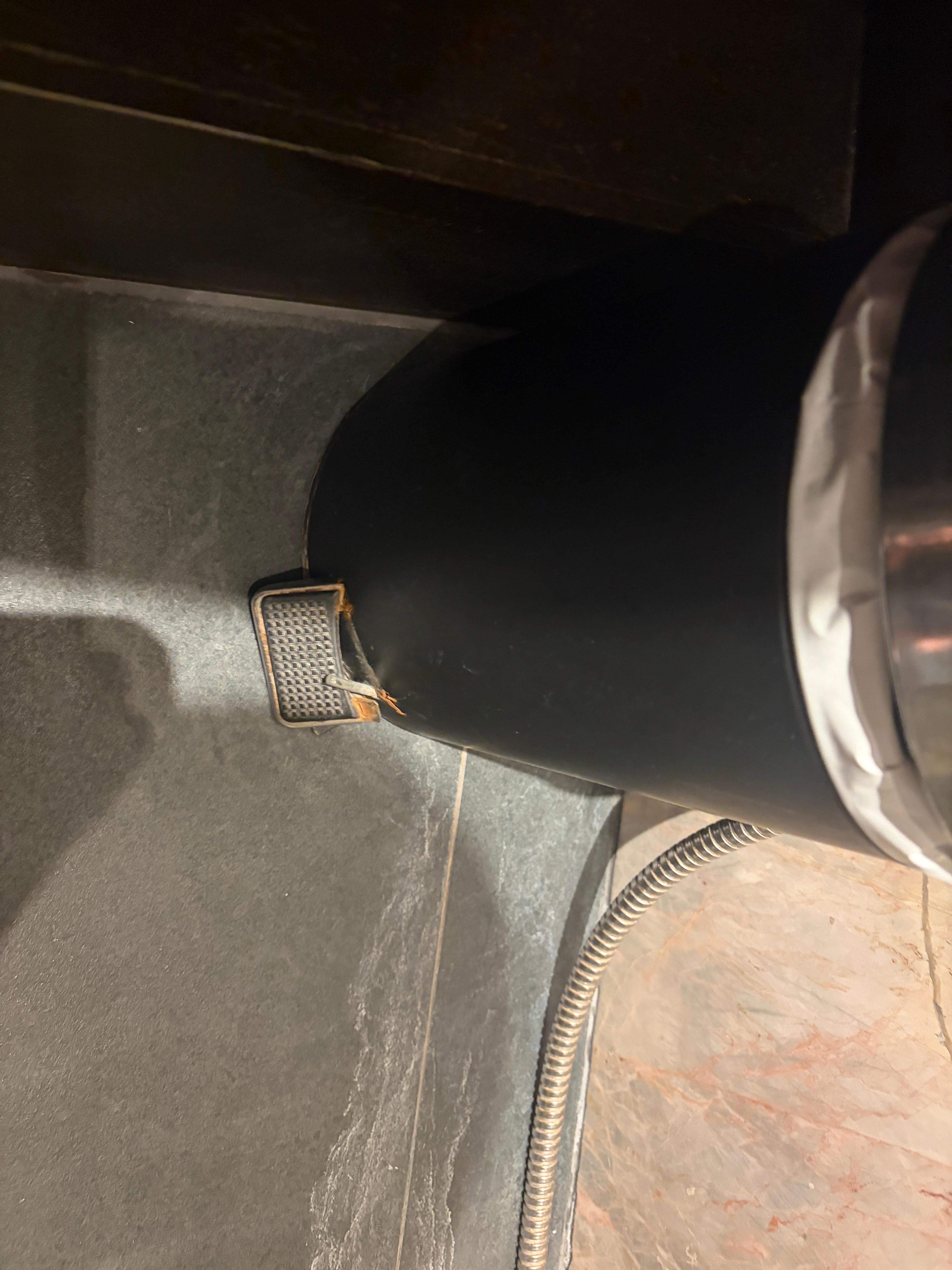 Obviously broken garbage can /rusted