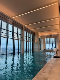 The swimming pool area on the 99th floor