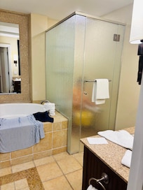 “Landlord special” remodel. This is a toilet inside of a shower stall.