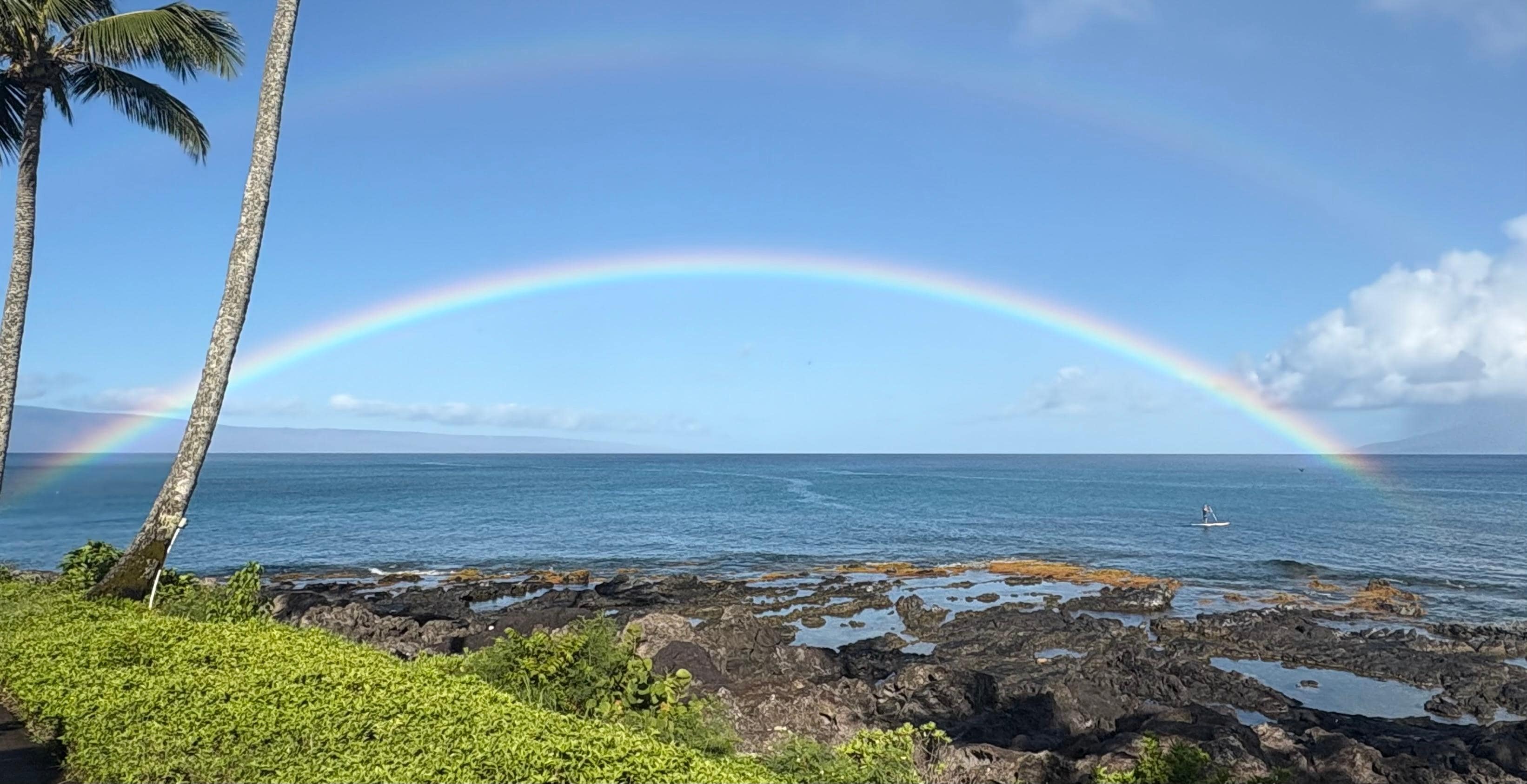 My first edge to edge rainbow from our lanai !!!  