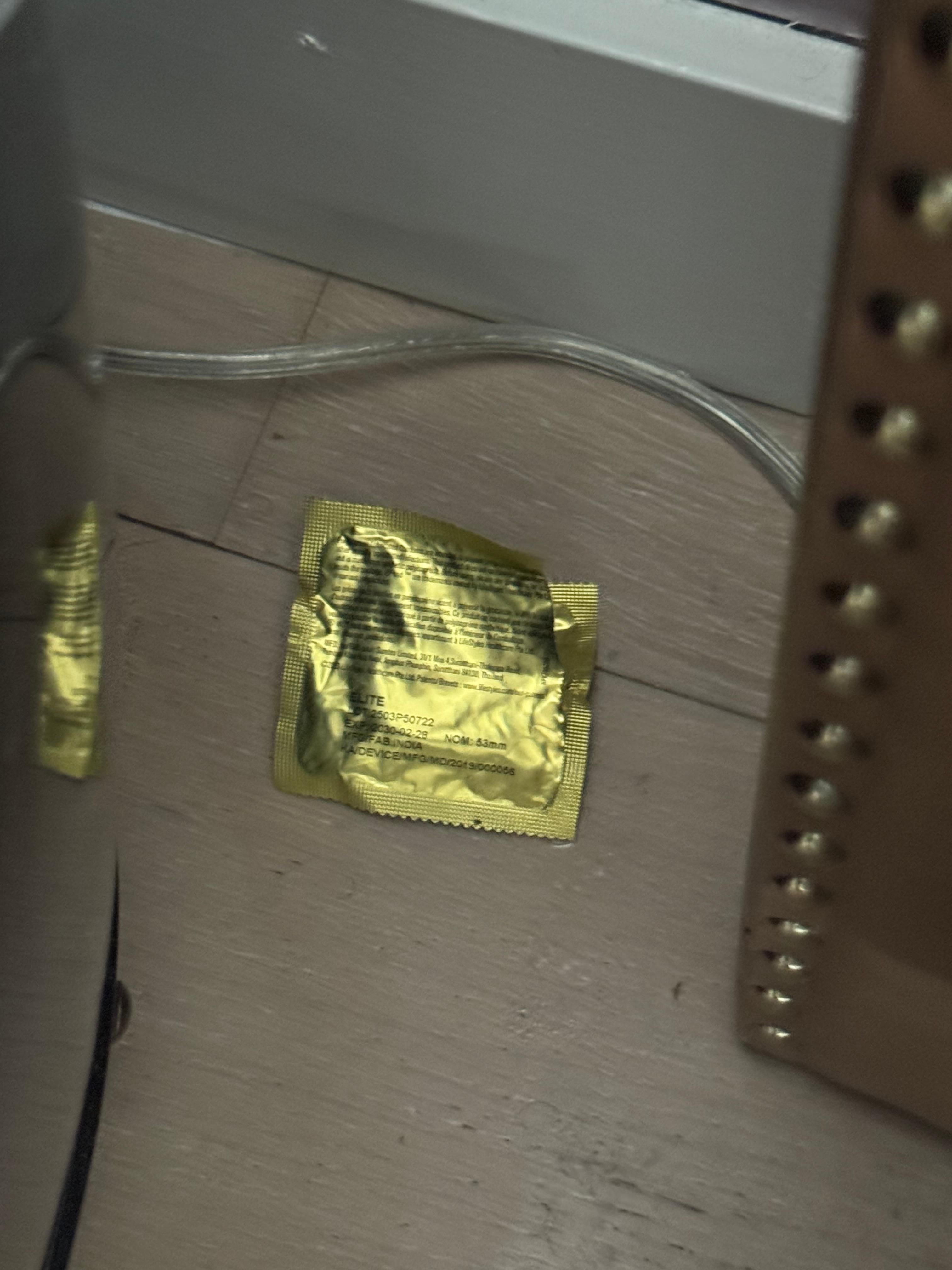 Nasty condom wrapper 