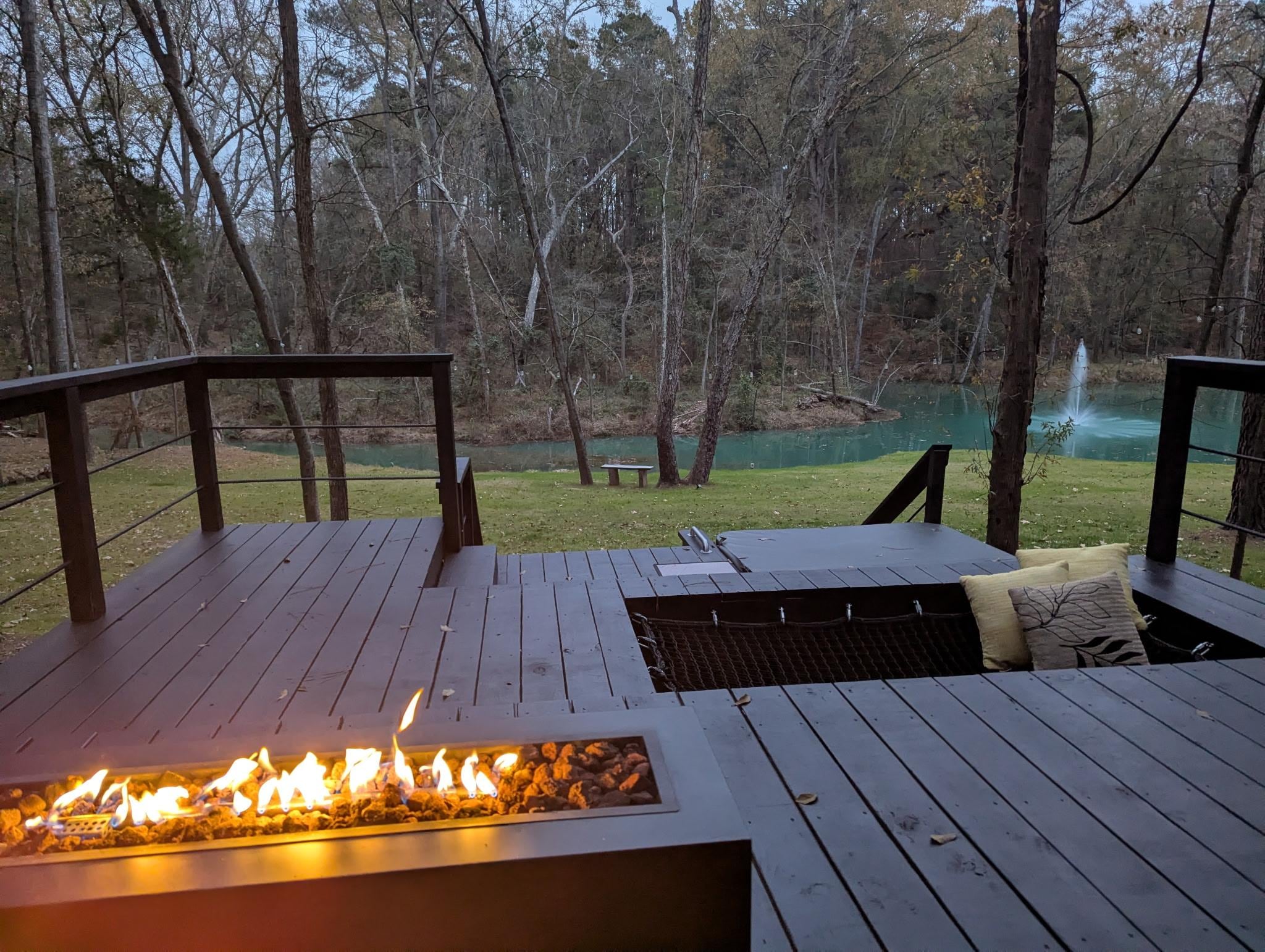 Beautiful view from the back deck. 