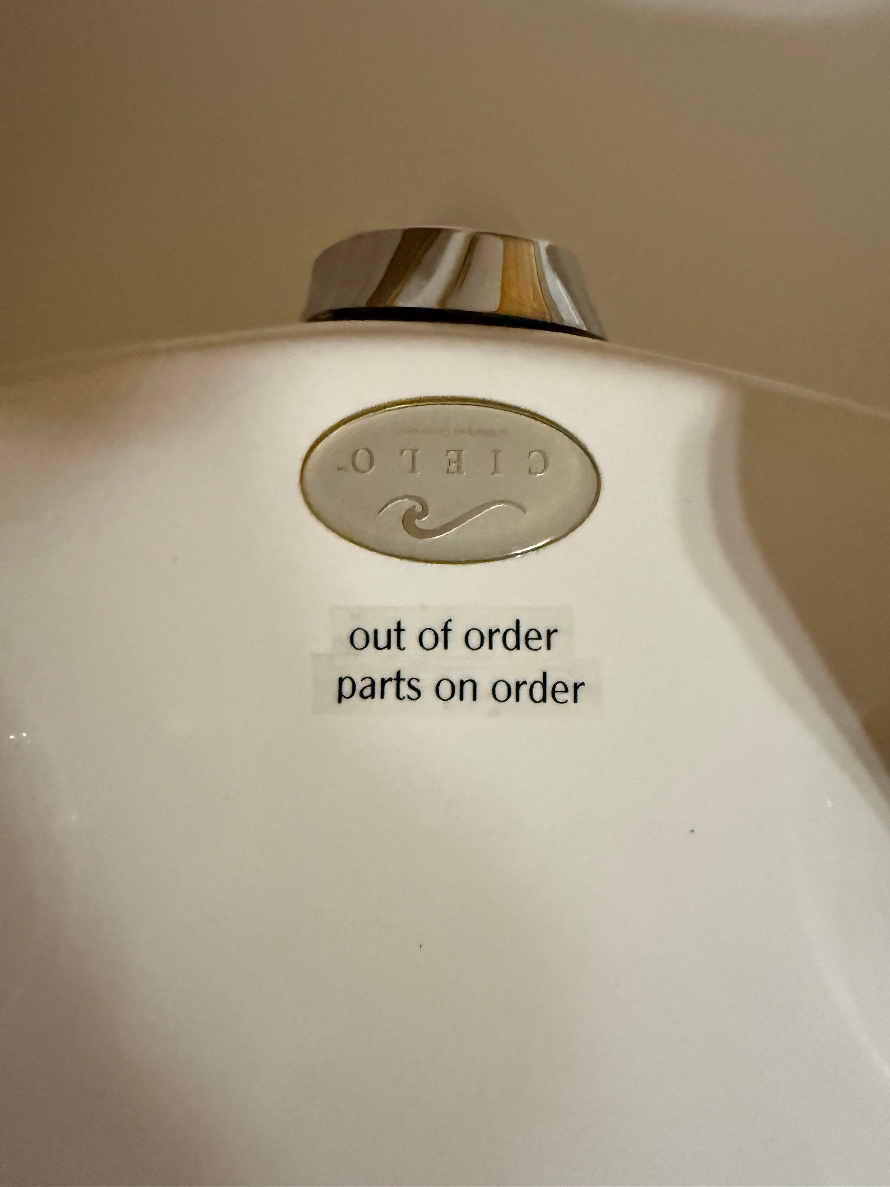 This is the notice we got the hot tub was broken after we checked in.