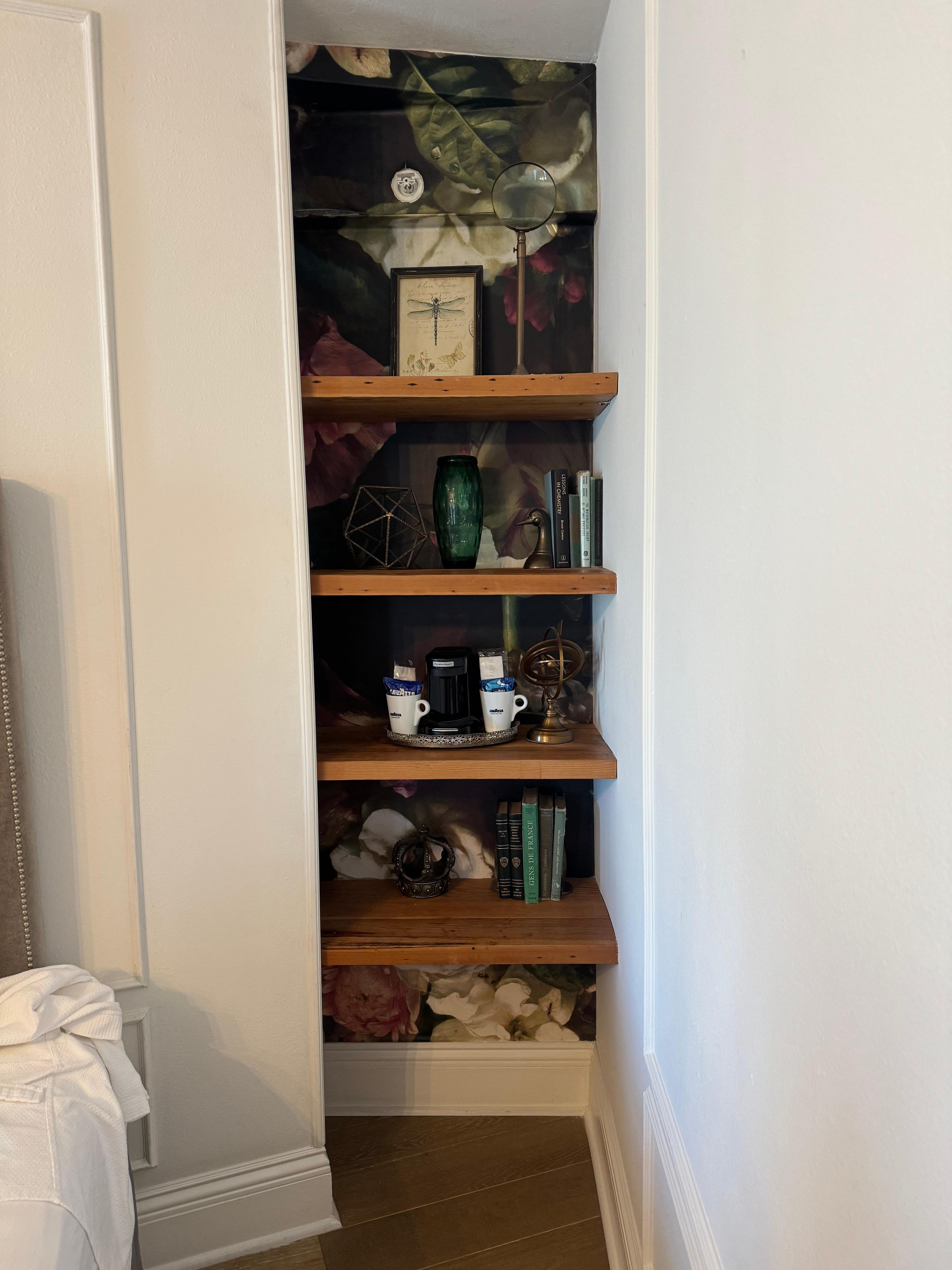 Corner nook in hotel room