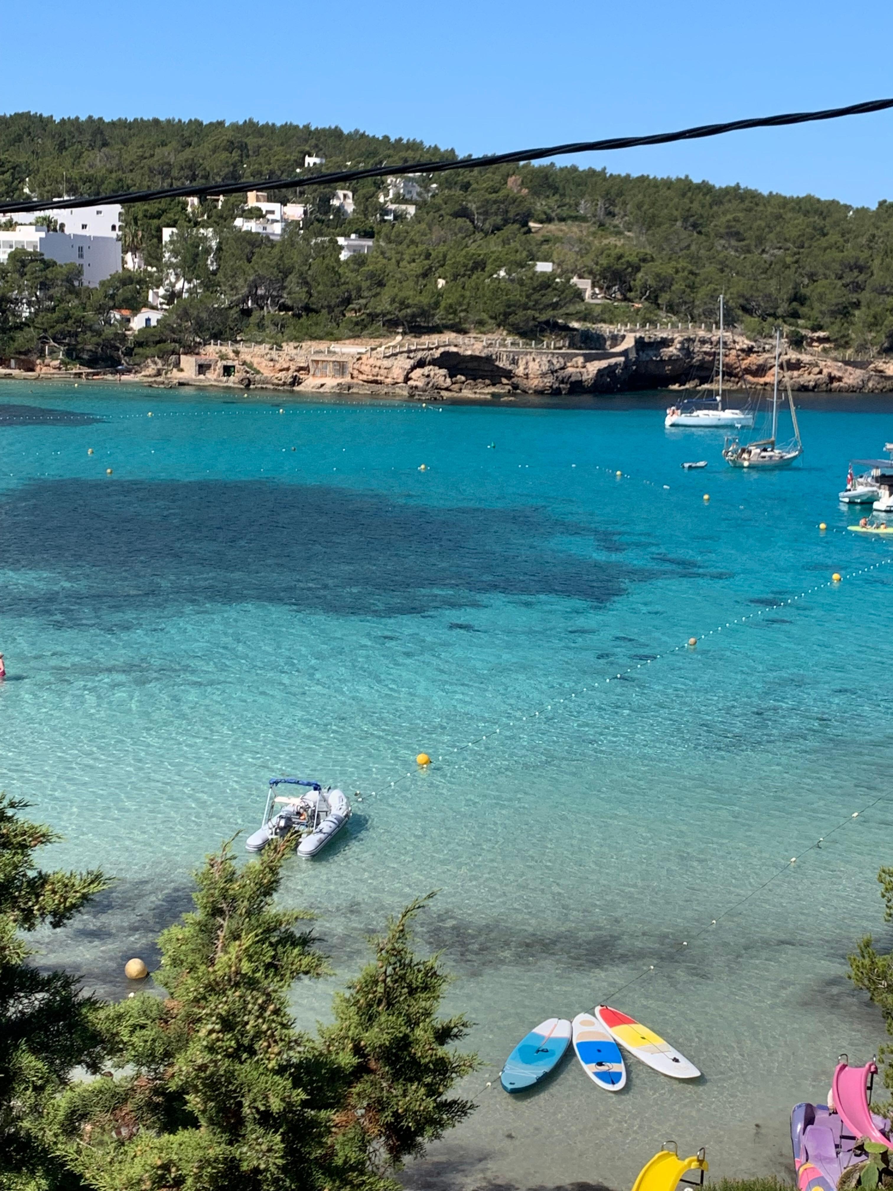 View of the beach from across the other side. 