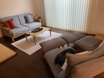 Comfortable living room. Heated and air on both worked great.