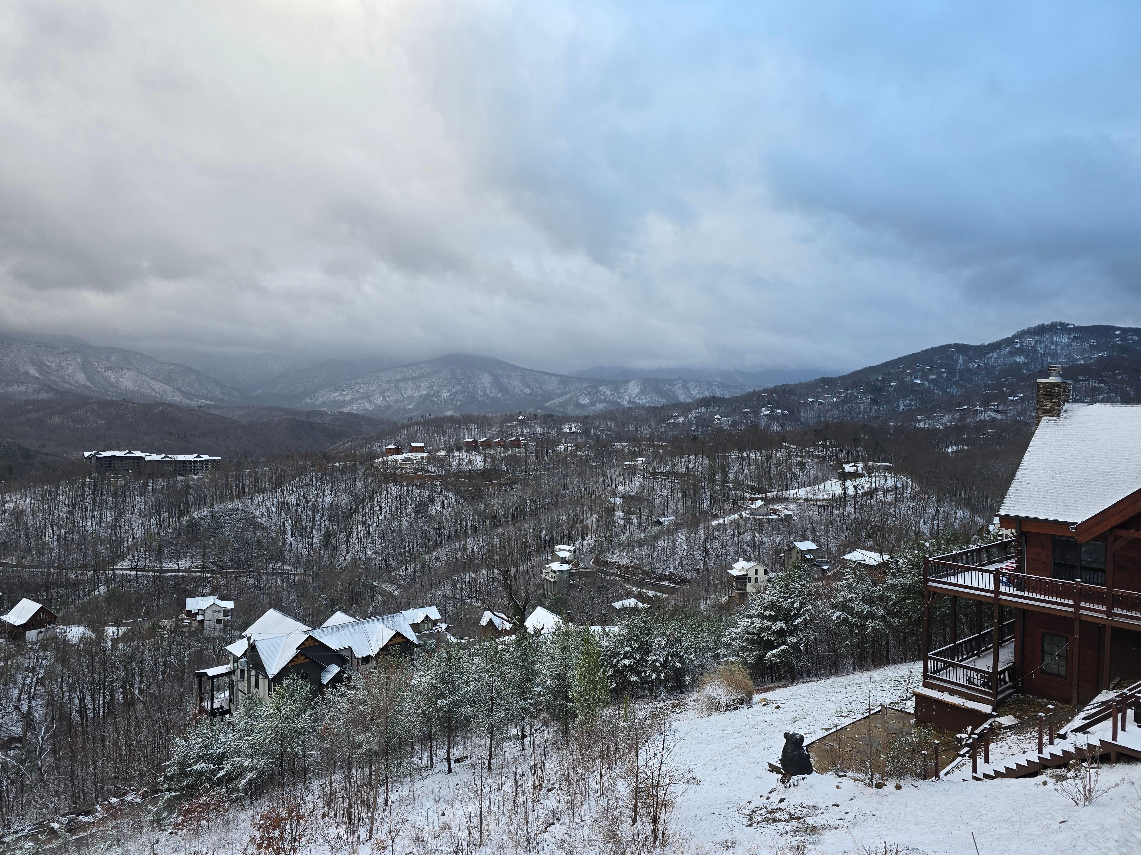 We enjoyed a little bit of snow during our stay.