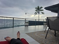 Even with a couple cloudy days from an offshore hurricane, the back deck was an oasis.