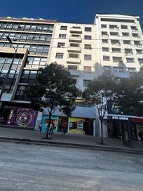 Front of apartment building