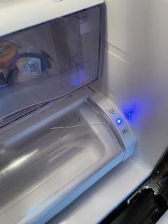 Broken lid in refrigerator