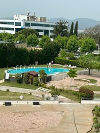 View from my room. Refreshing pool for guests.