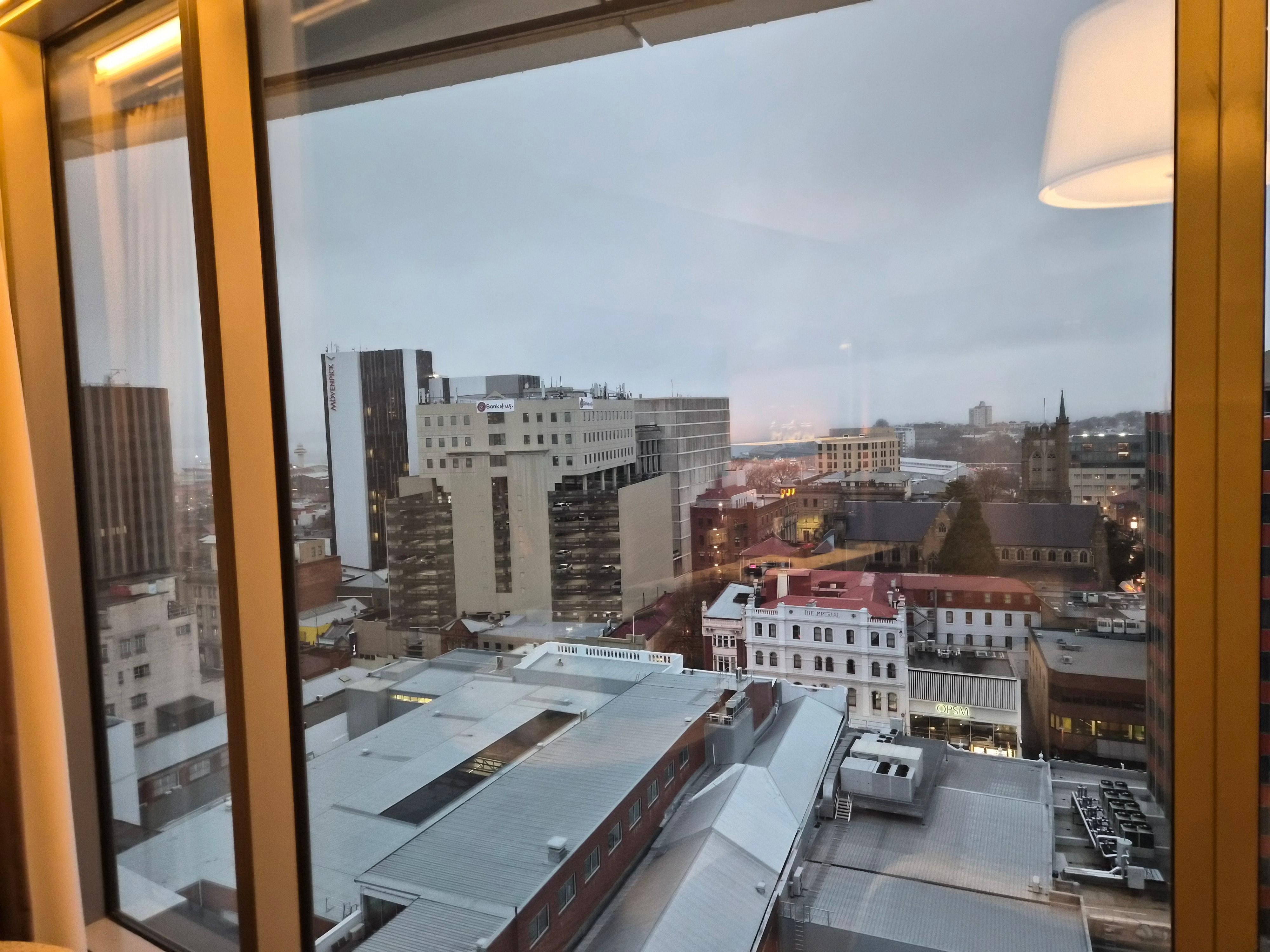 View of CBD looking towards thecDerwentvRiver