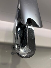 Soap marks on tap and mirror