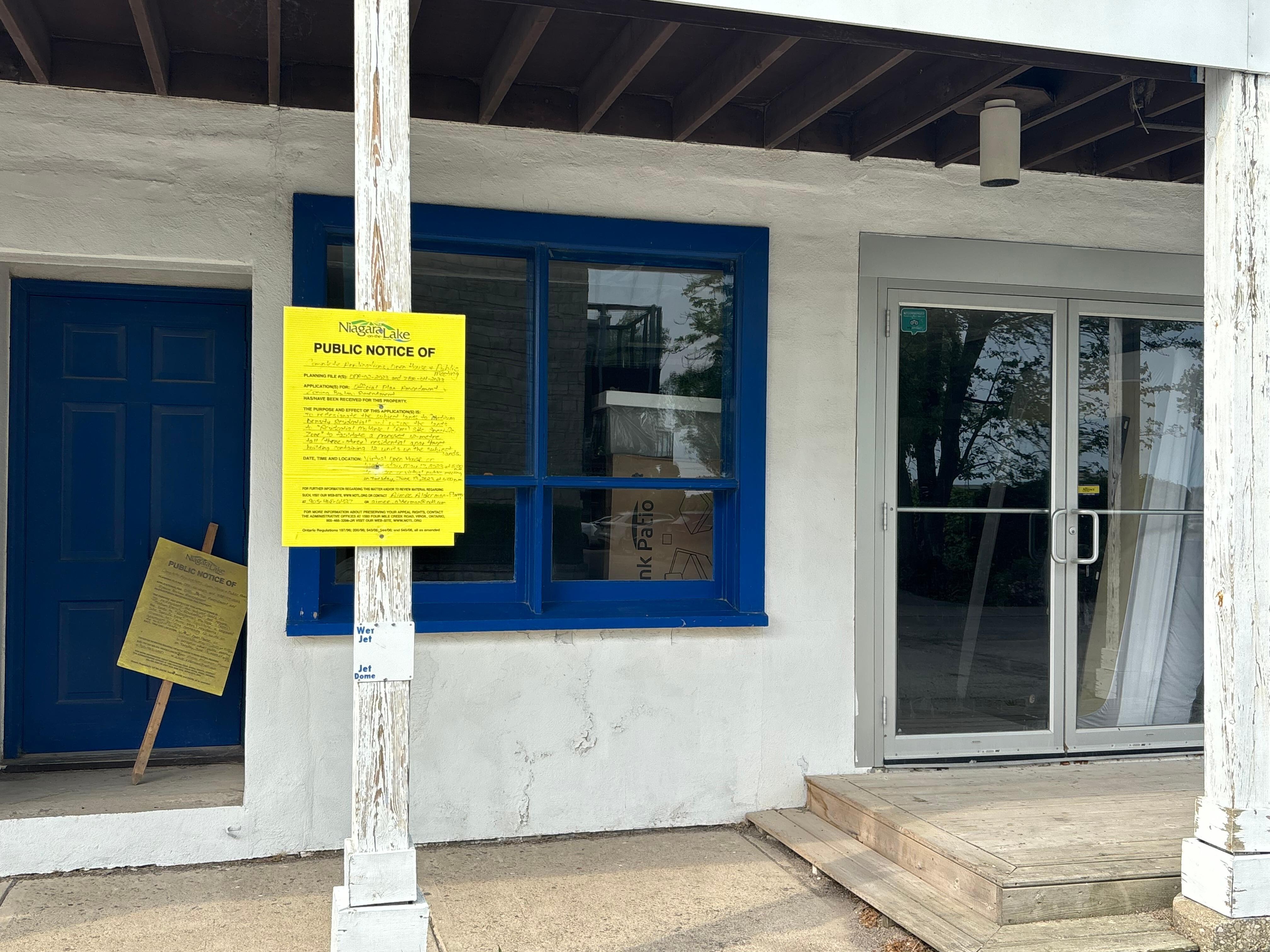 Rezoning application sign from two years sgo