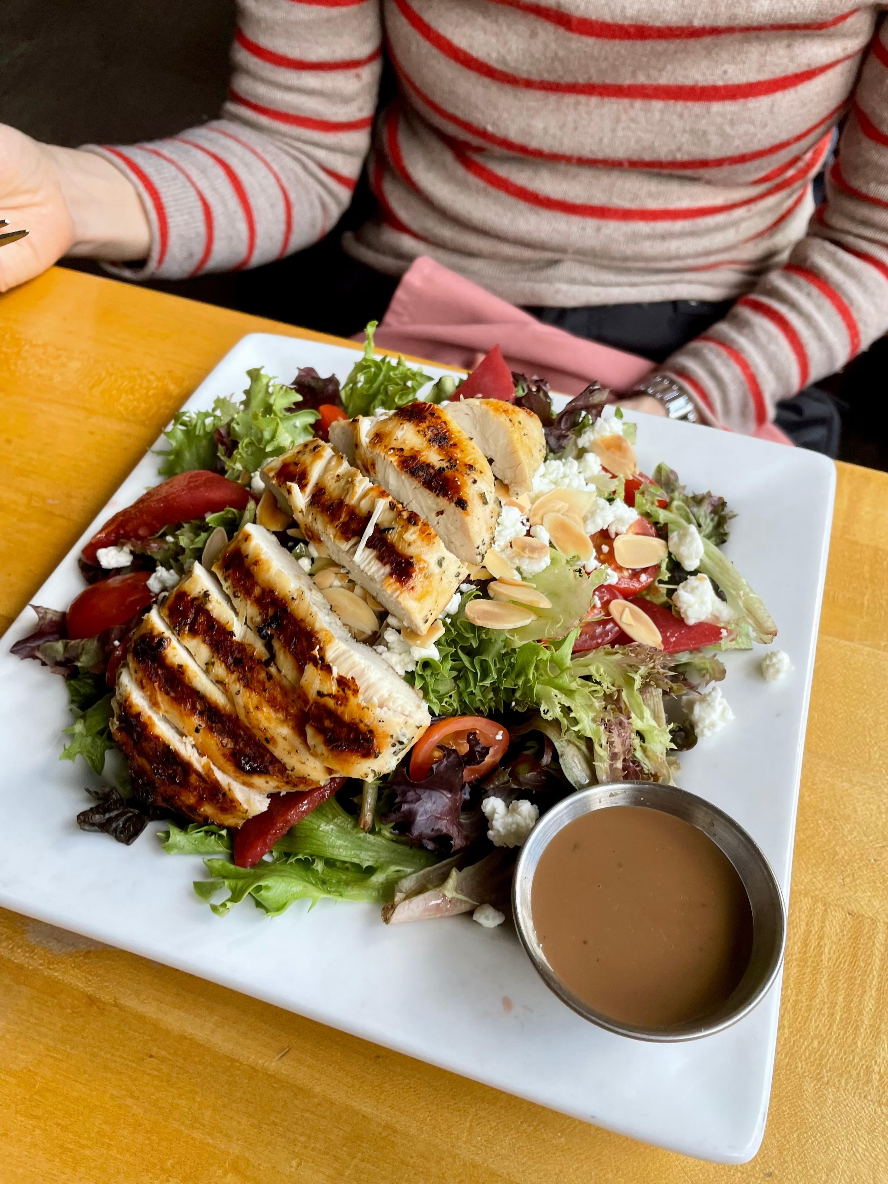 Winter salad with chicken breast