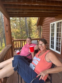 Relaxing on the upper deck