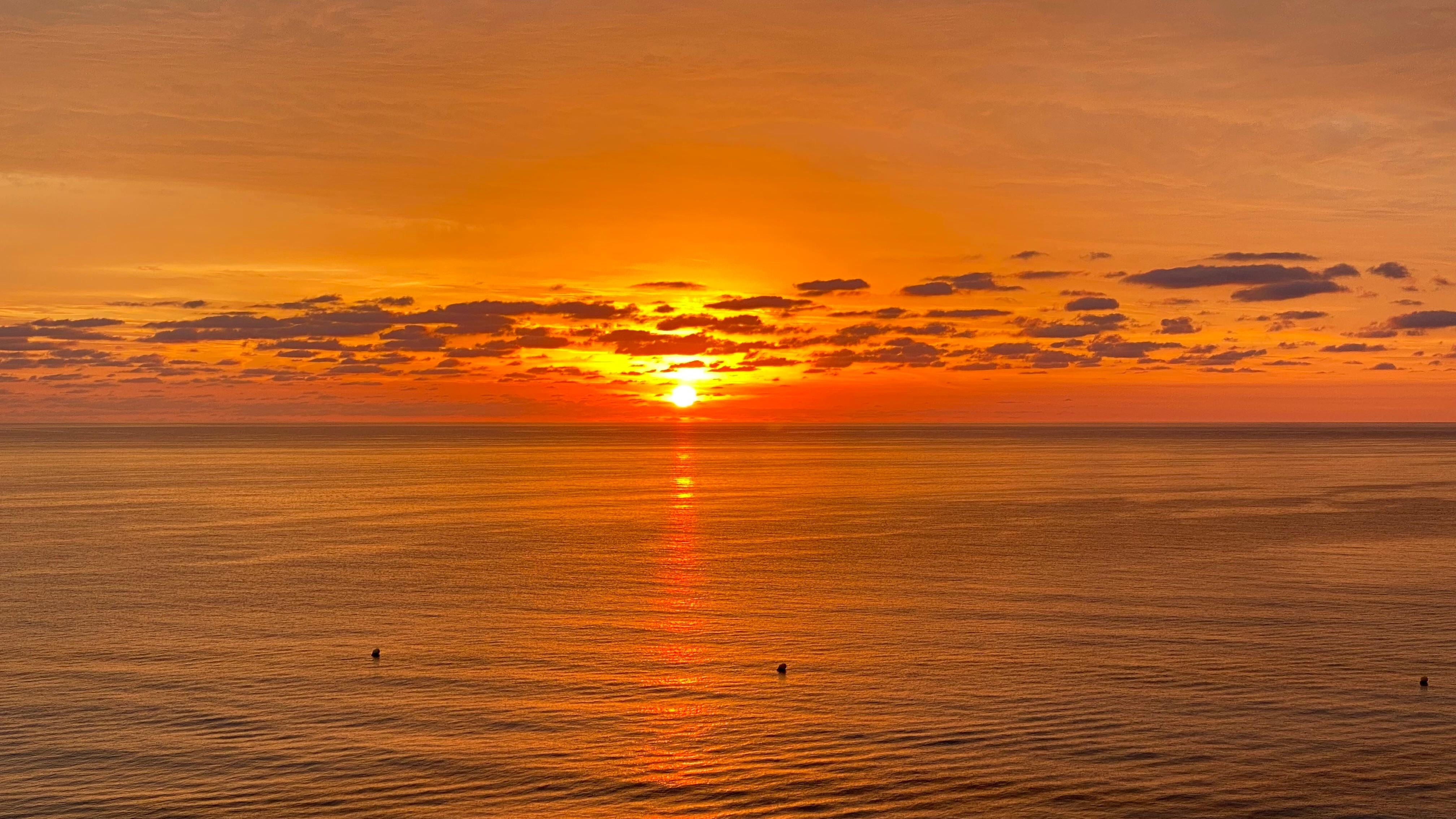 Sunrise views are spectacular from the apartment.