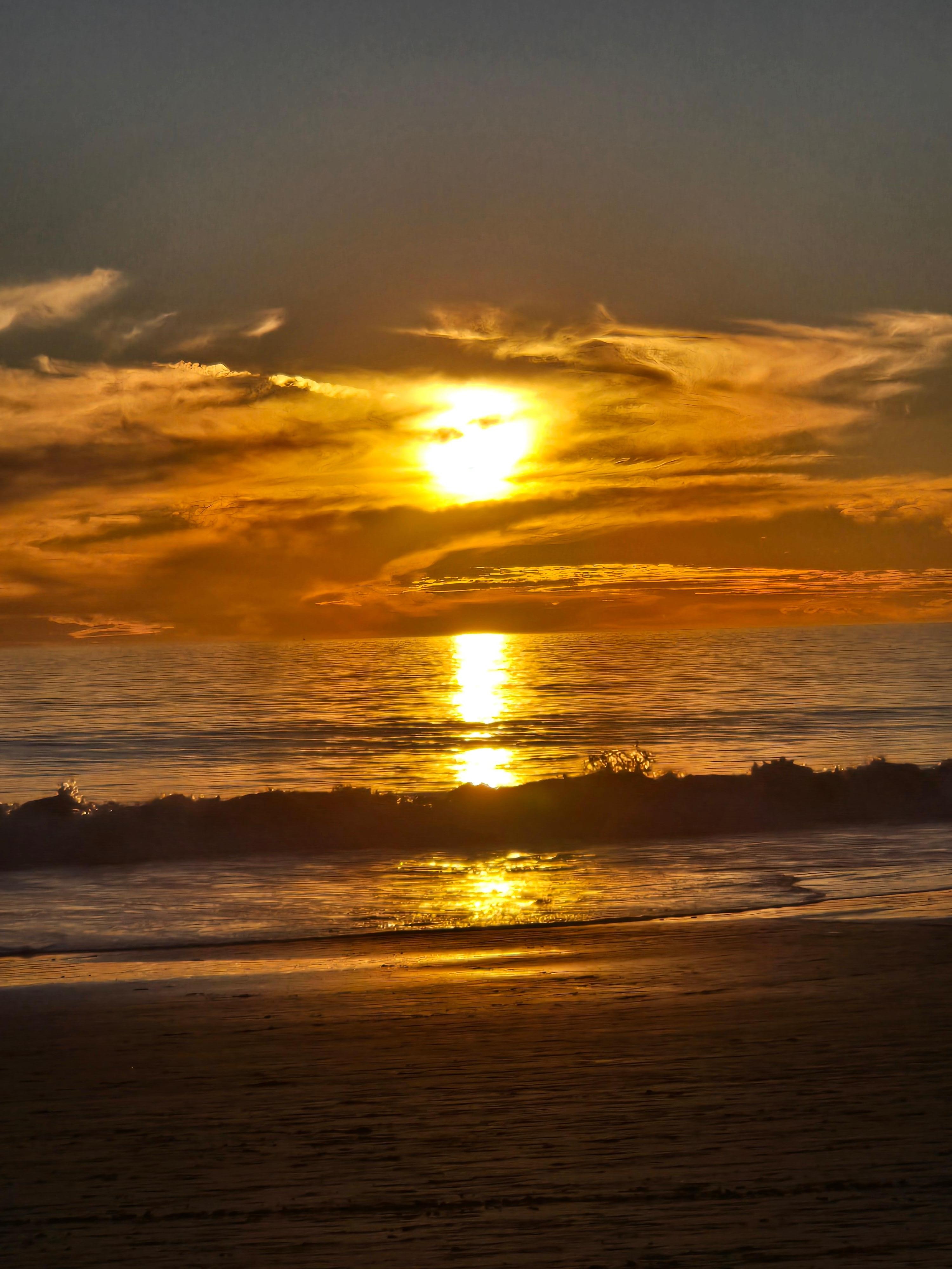Beautiful sunset on the beach