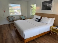 King bed has a soft mattress if you like that.