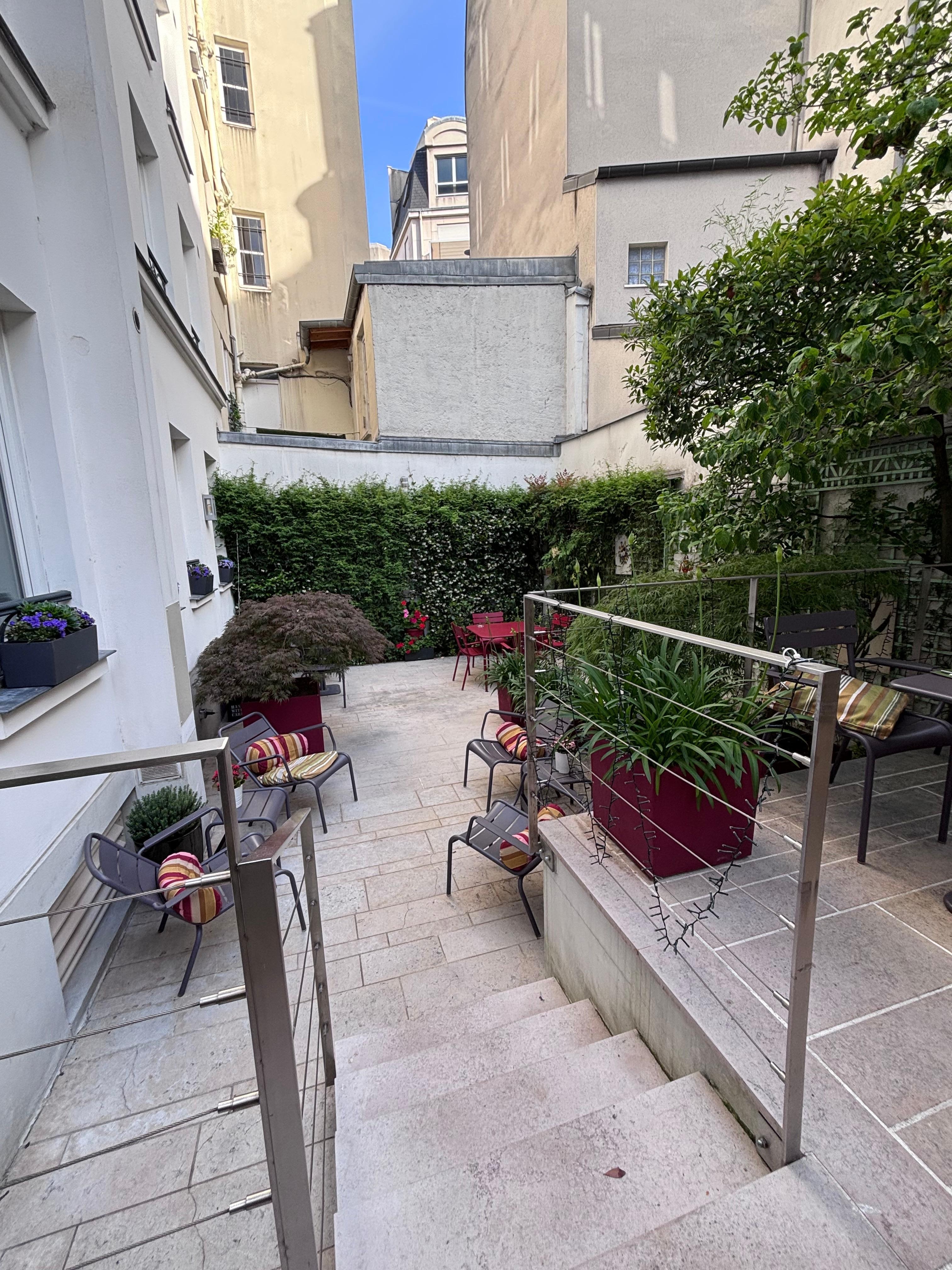 Private and very peaceful garden courtyard for breakfast and just relaxing. 