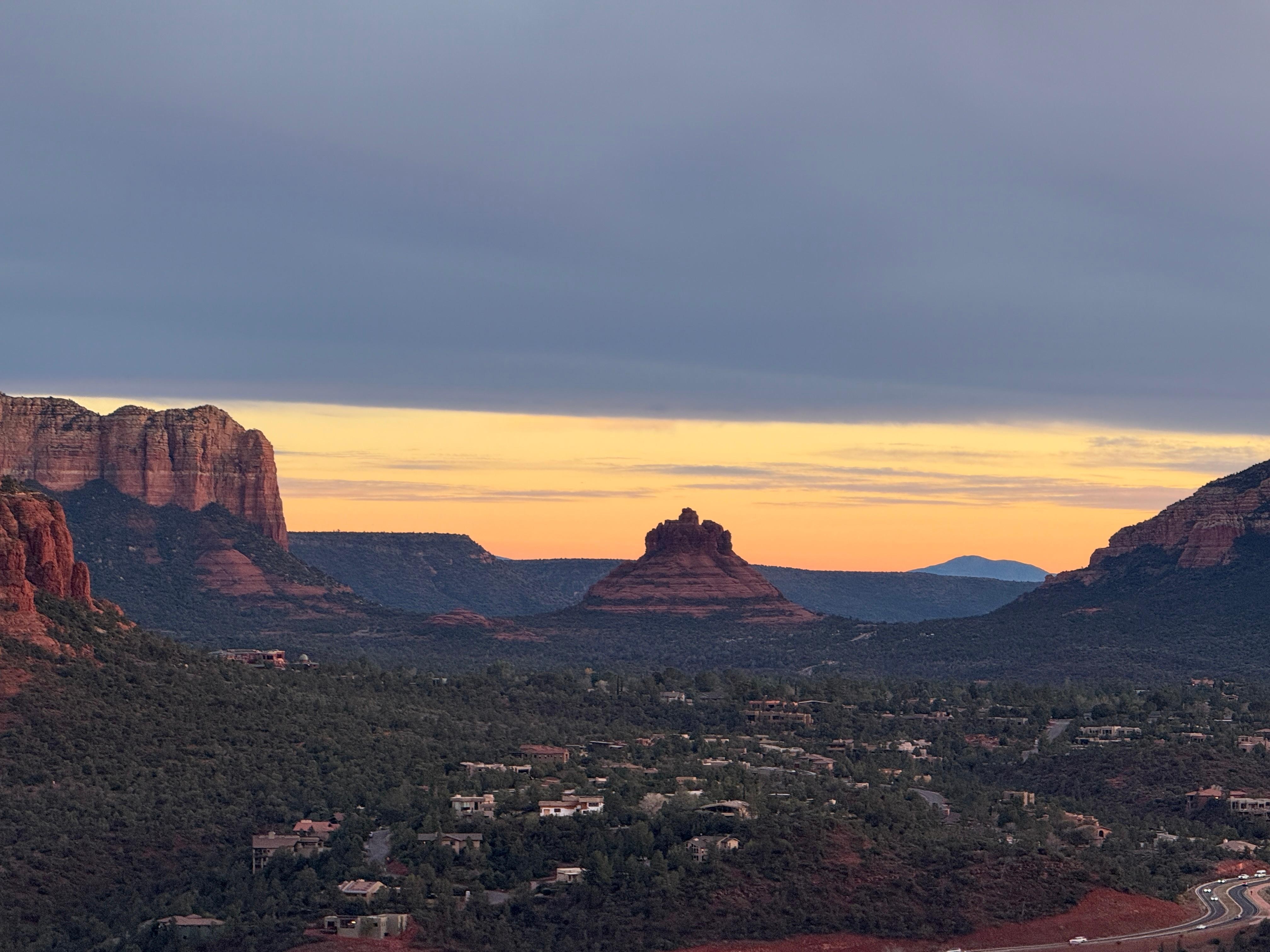View from Brewer’s Trail- walking distance from property. Bell Rock in center is drivable  and worth climbing. Get there early! 
