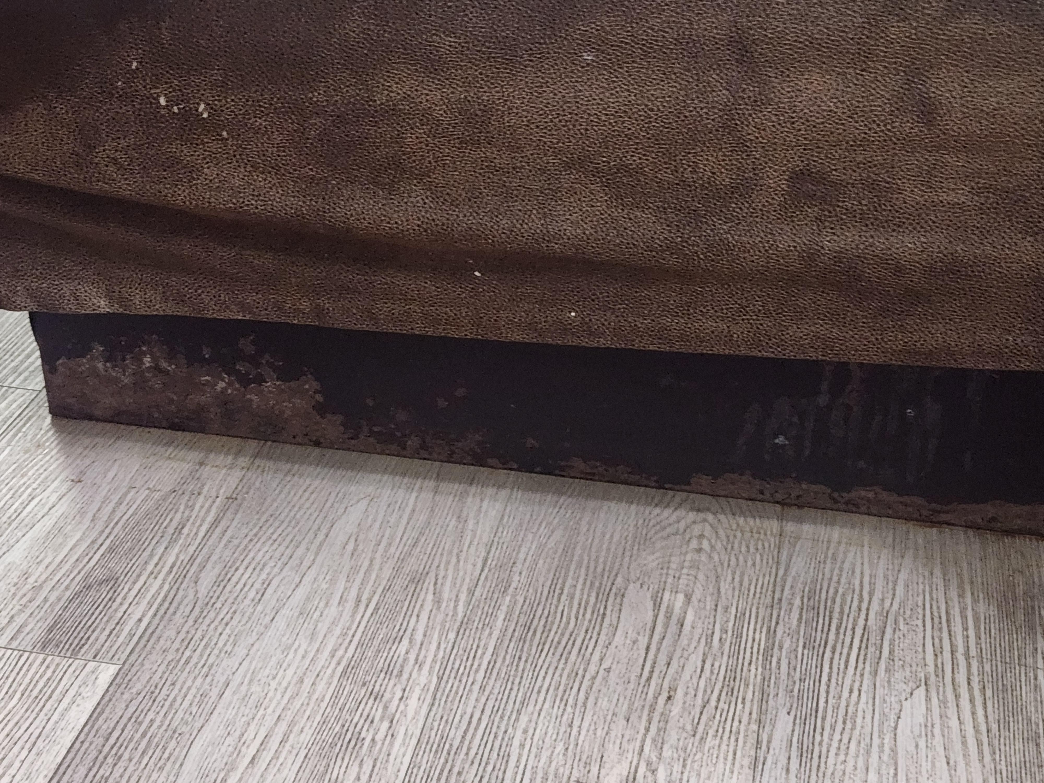 Bottom of the bed. Gross!