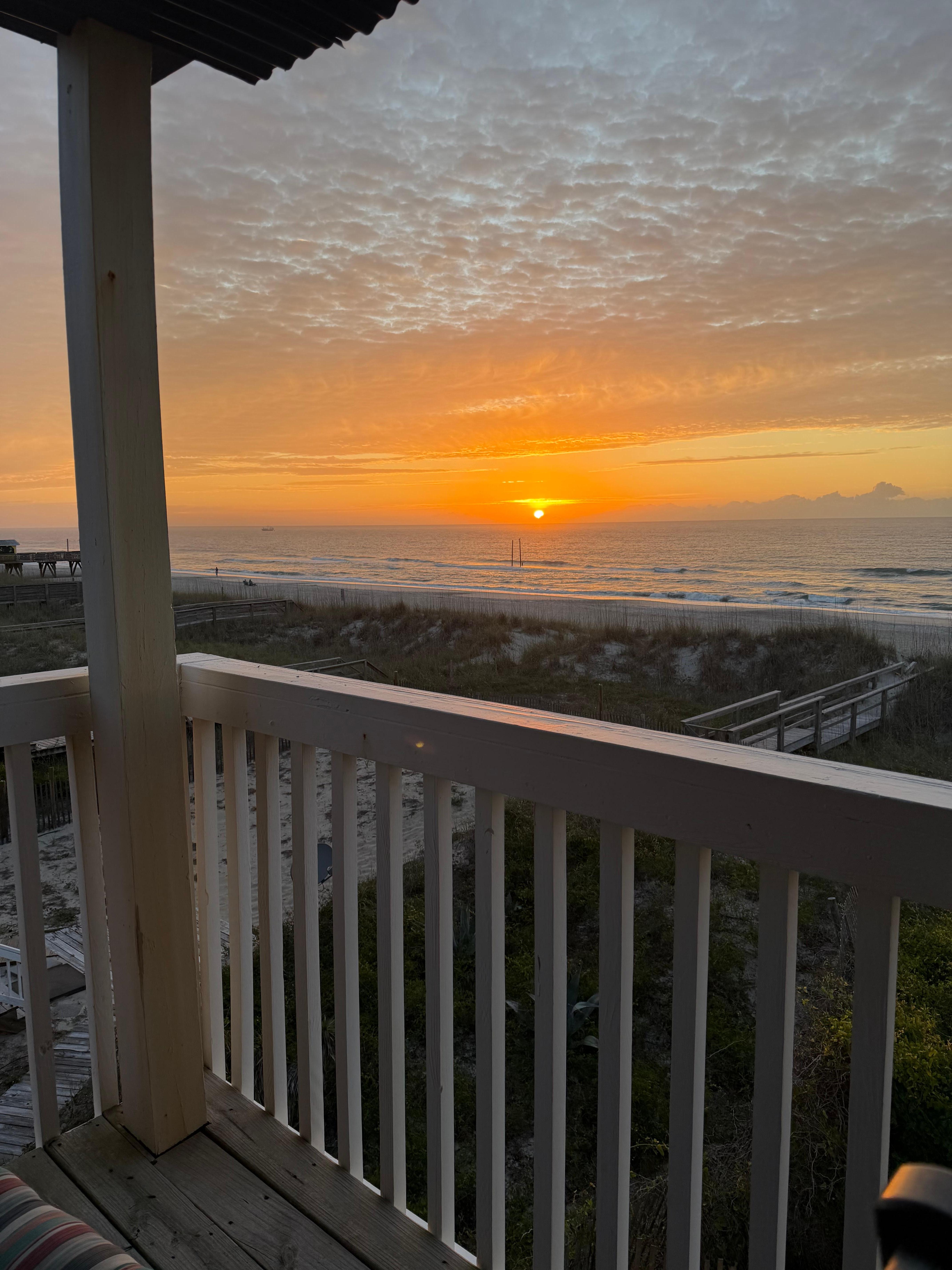 Sunrise from the balcony.
